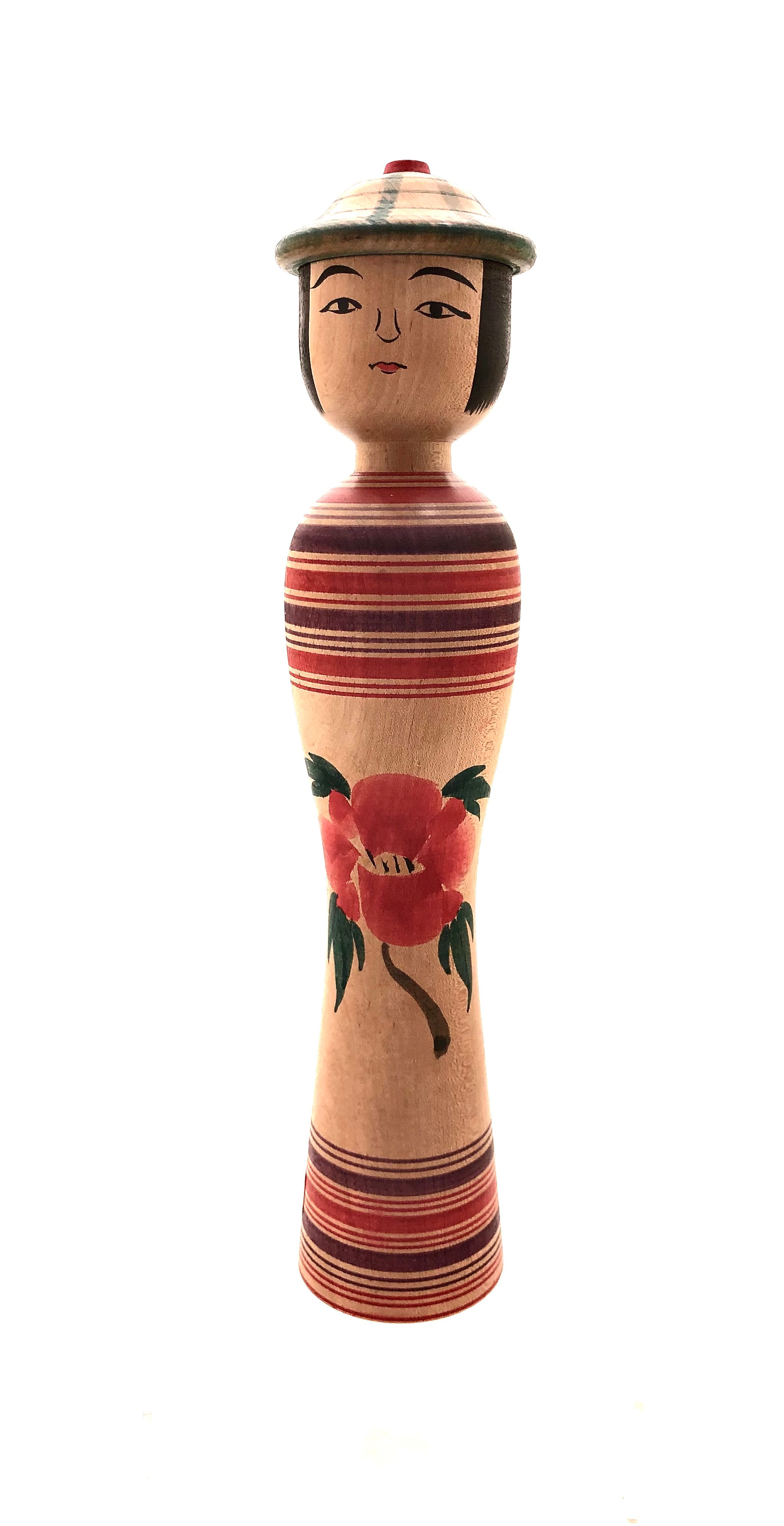 Vintage Tsugaru Traditional Kokeshi by Abo, Muchihide