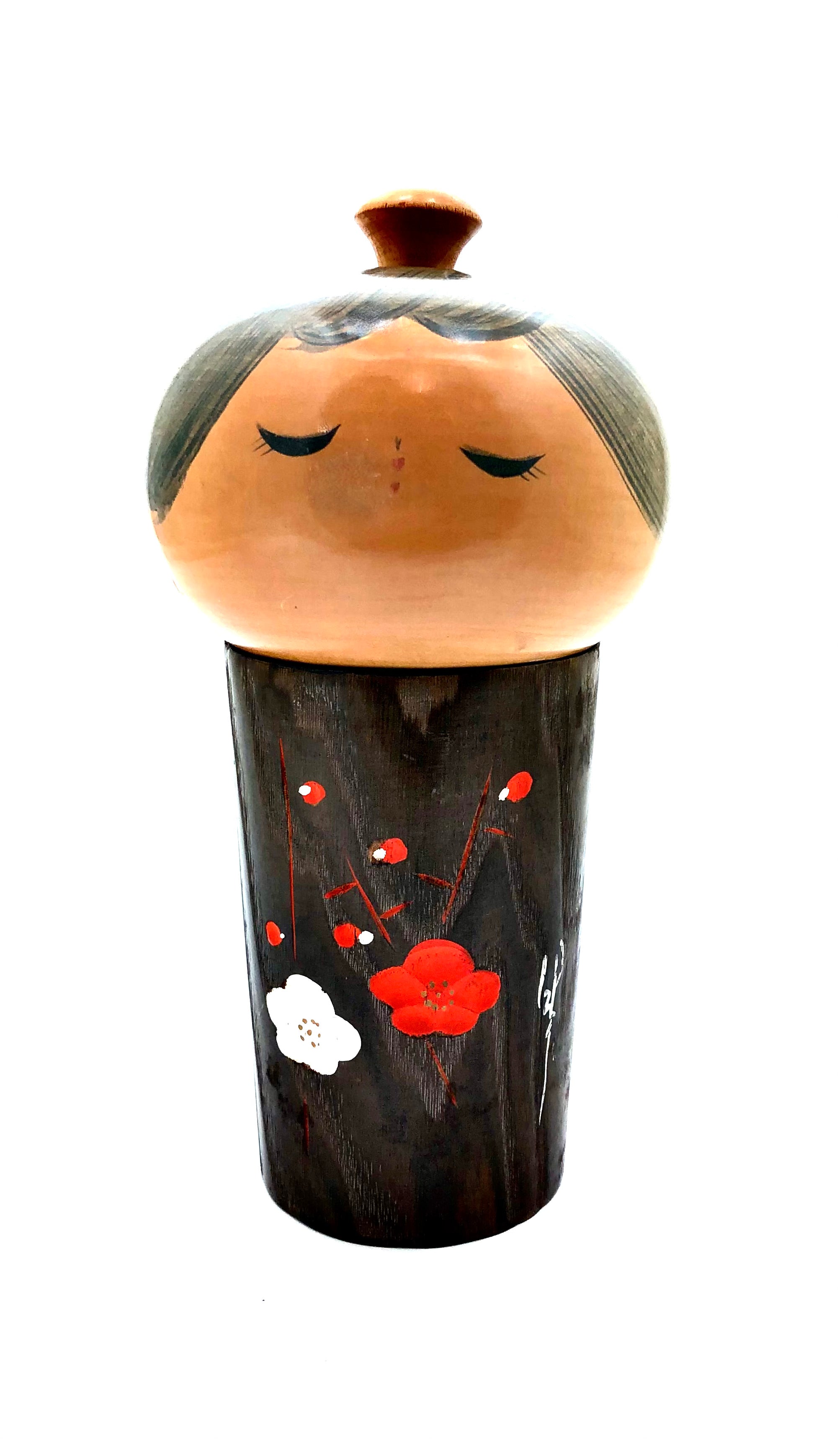 Japanese Sosaku Kokeshi Container by USABURO, Okamoto