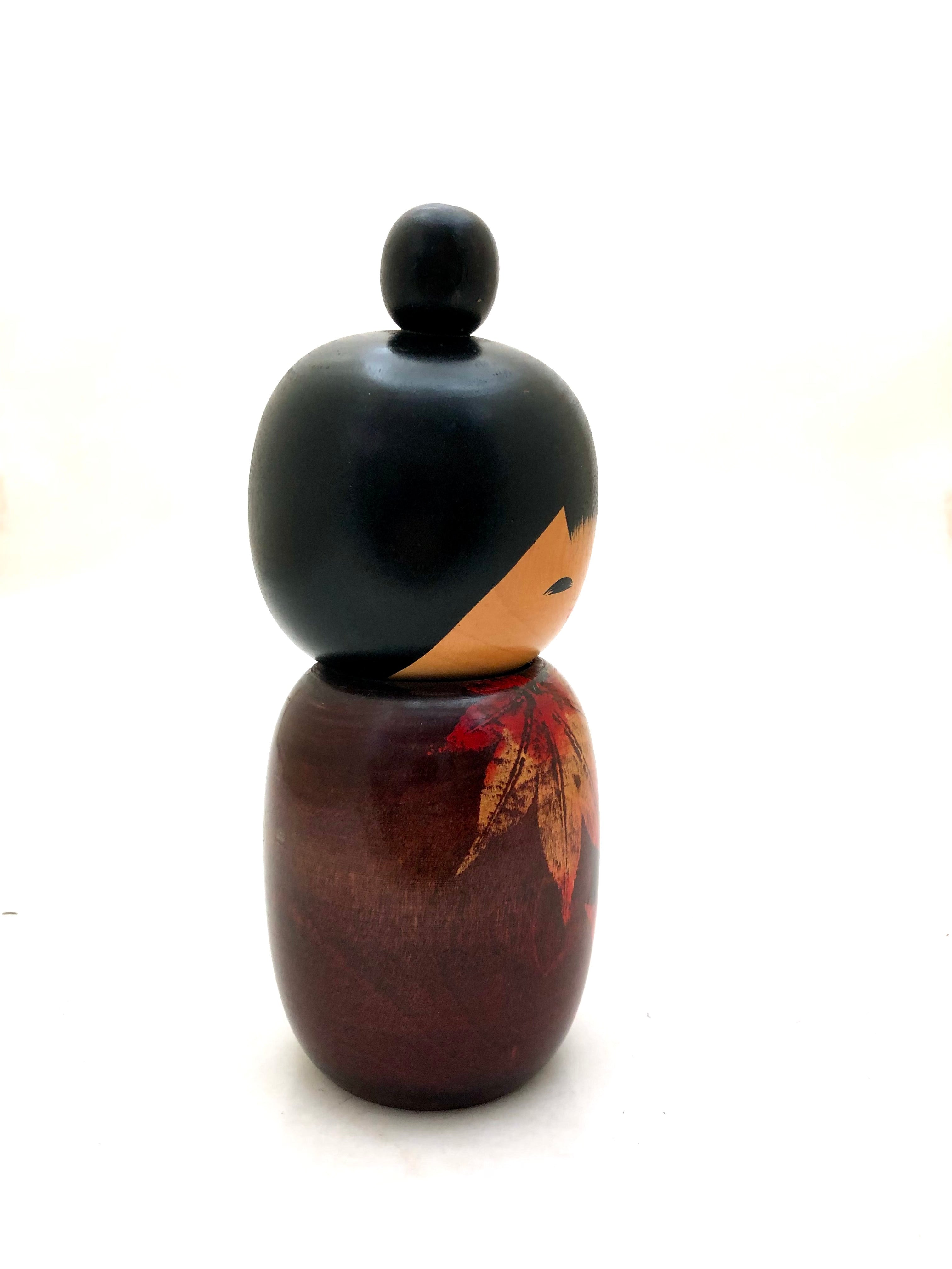 Vintage Japanese Sosaku Kokeshi entitled: Aki | Autumn by Sato Kouson (A.K.A. Komura)