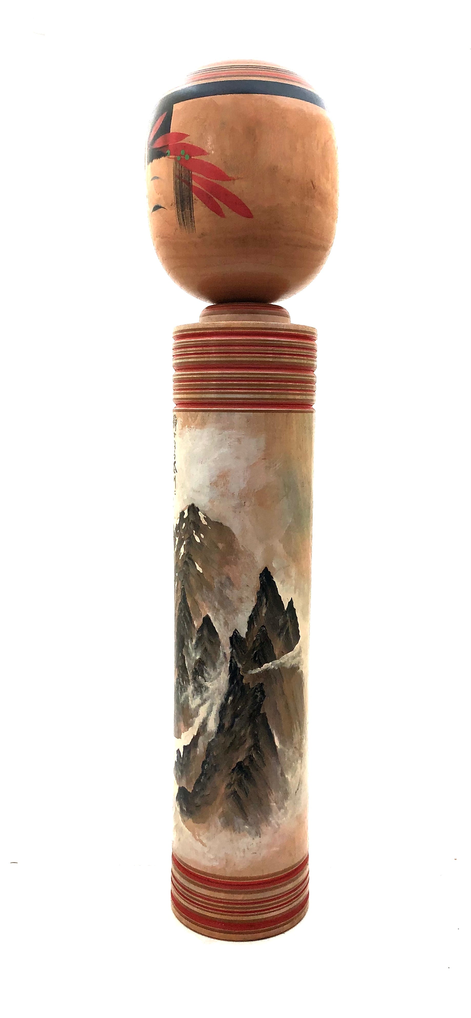 Vintage Japanese Sosaku Kokeshi entitled: Tanigawadake | Mt. Tanigawa by Sato Tatsuo (1928-2009)