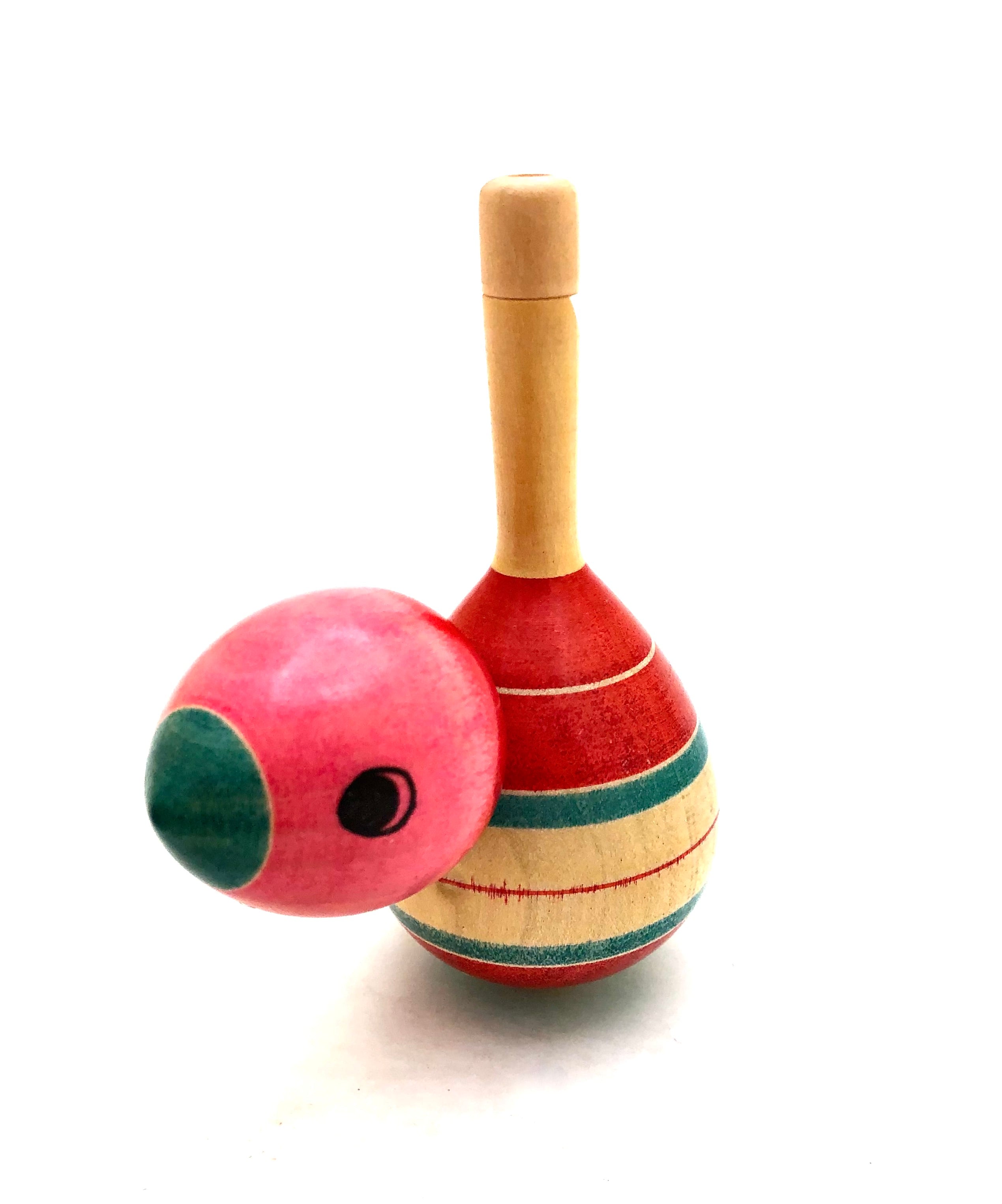 Vintage Japanese Wooden Folk Bird Whistle Toy