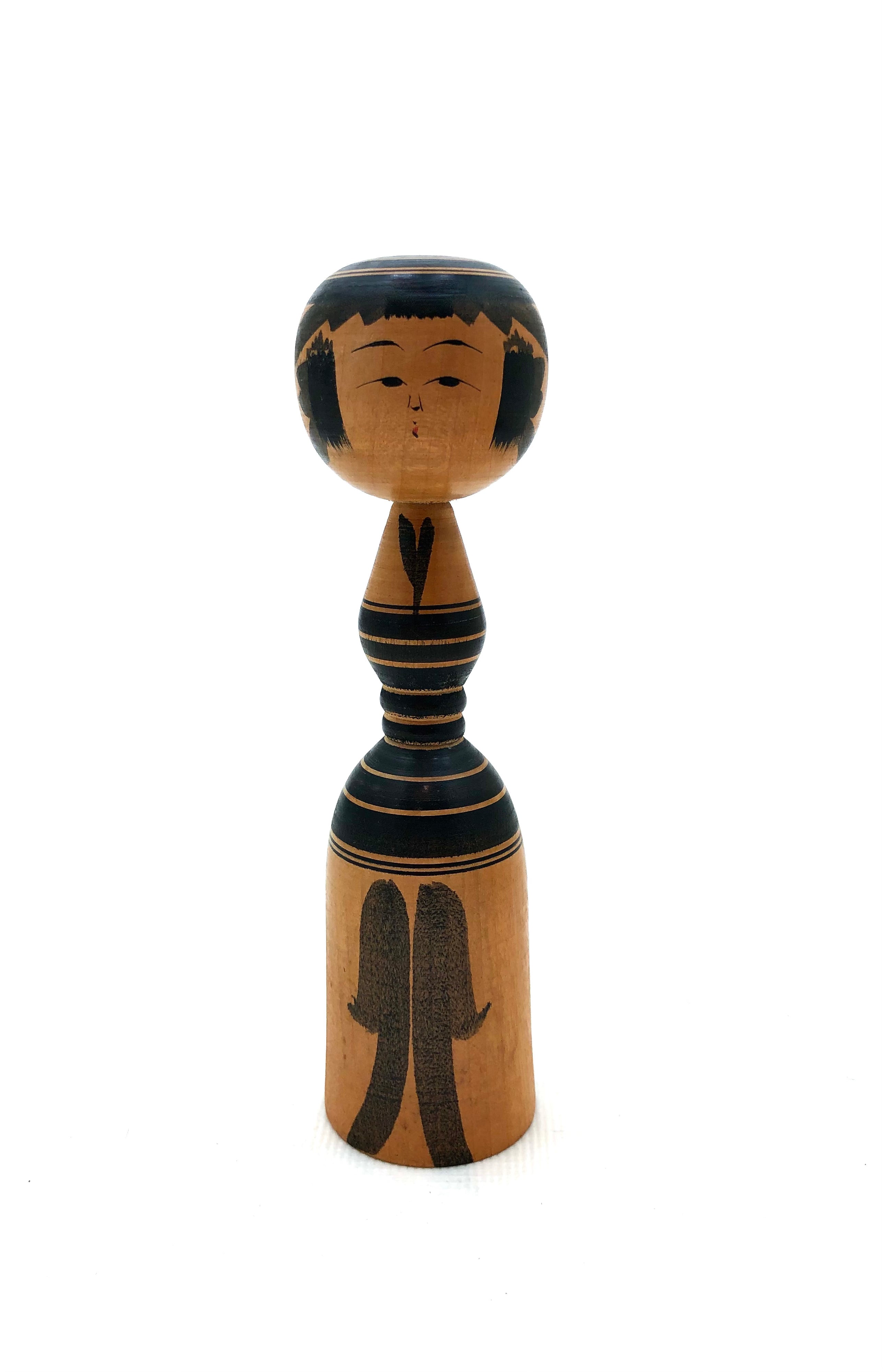 Vintage Traditional Yajirou Kokeshi by Niiyama, Fukuo