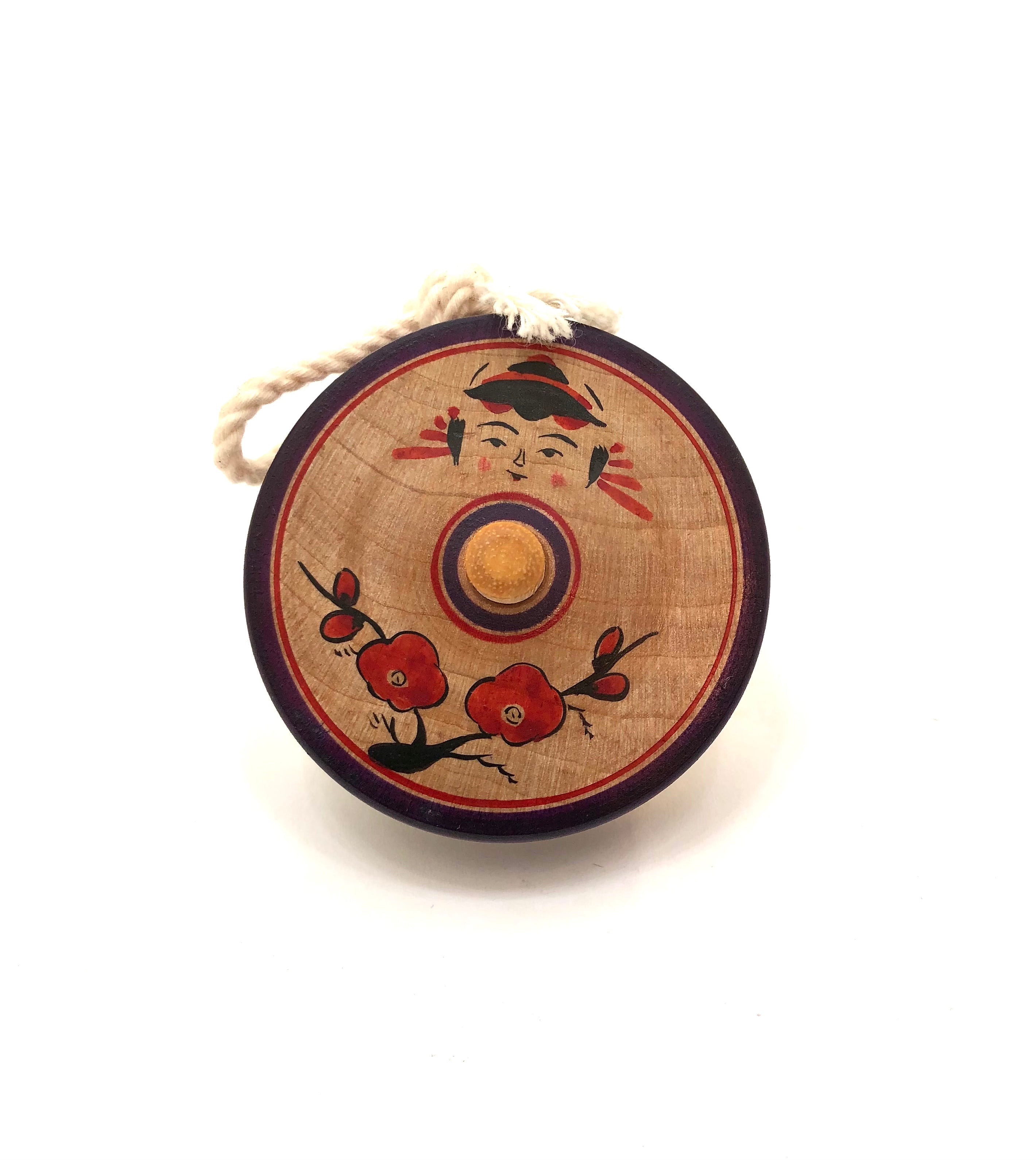 Rare Traditional Yajirou Okkake Koma, (Chasing Spinning Top) by Sato Hideyuki