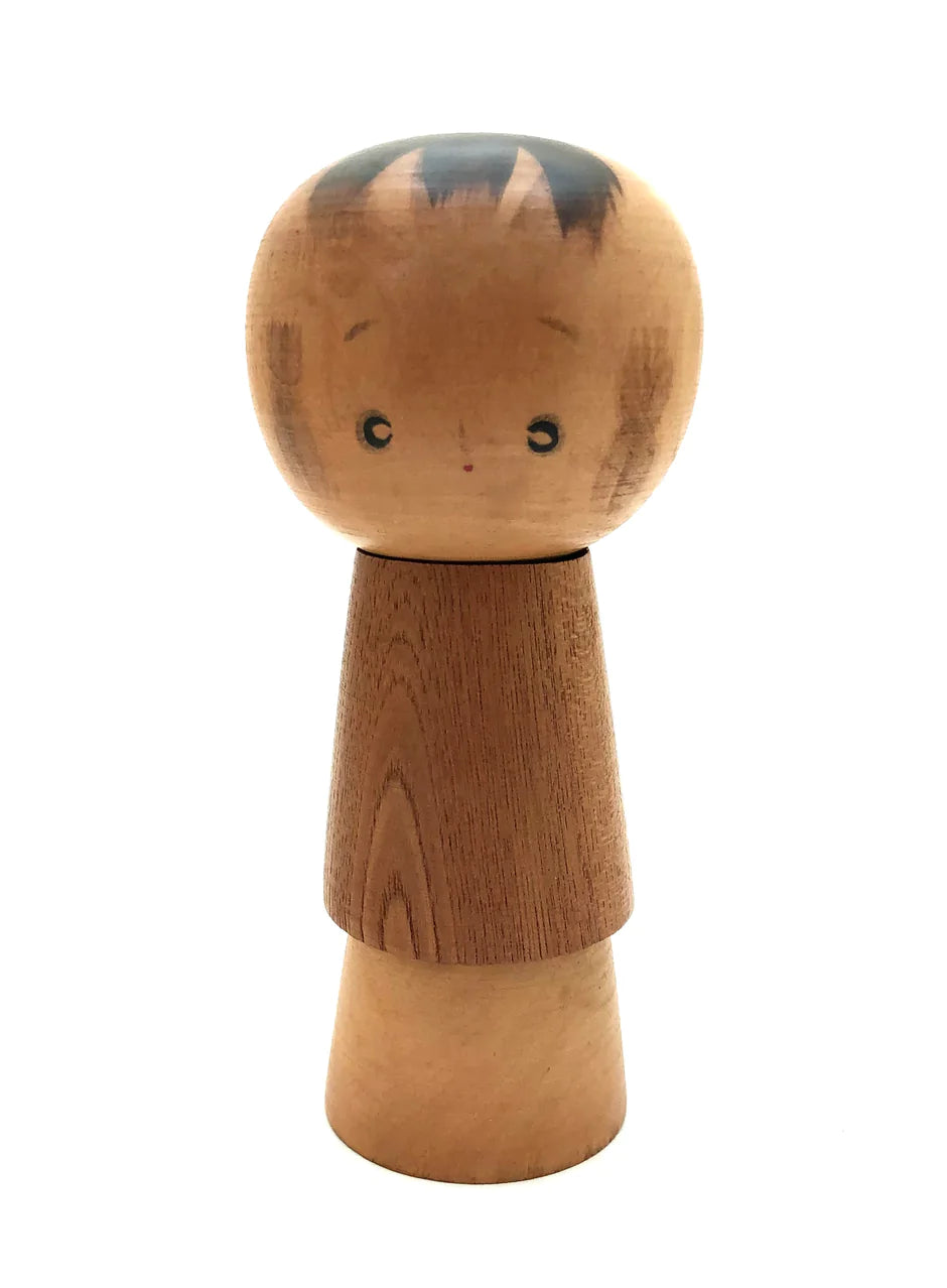 Vintage Sosaku Kokeshi entitled: “Chamekko | Playful Child by Watanabe, Masao