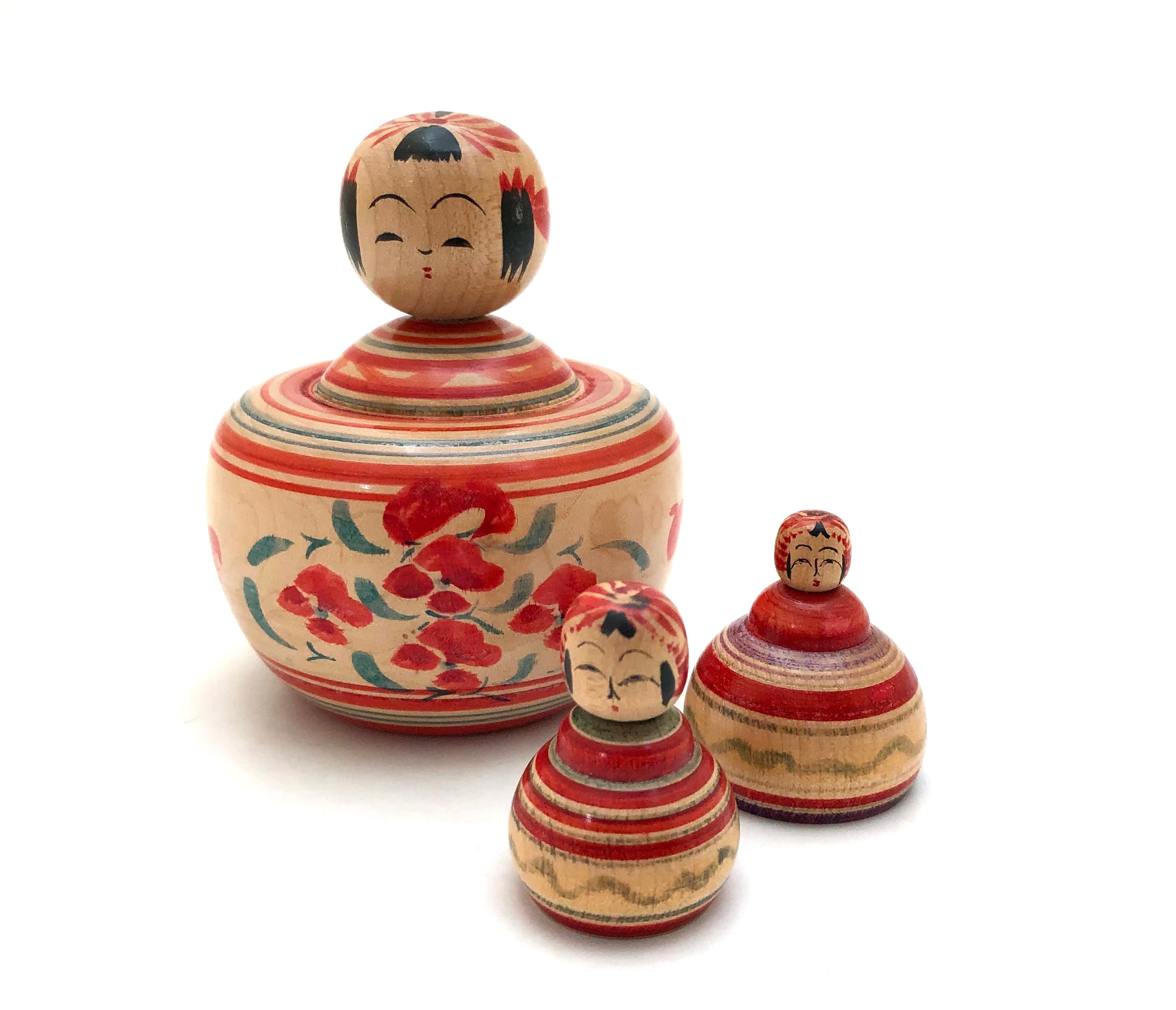 Vintage Traditional Yamagata Ejiko Kokeshi by Kobayashi Seitaro