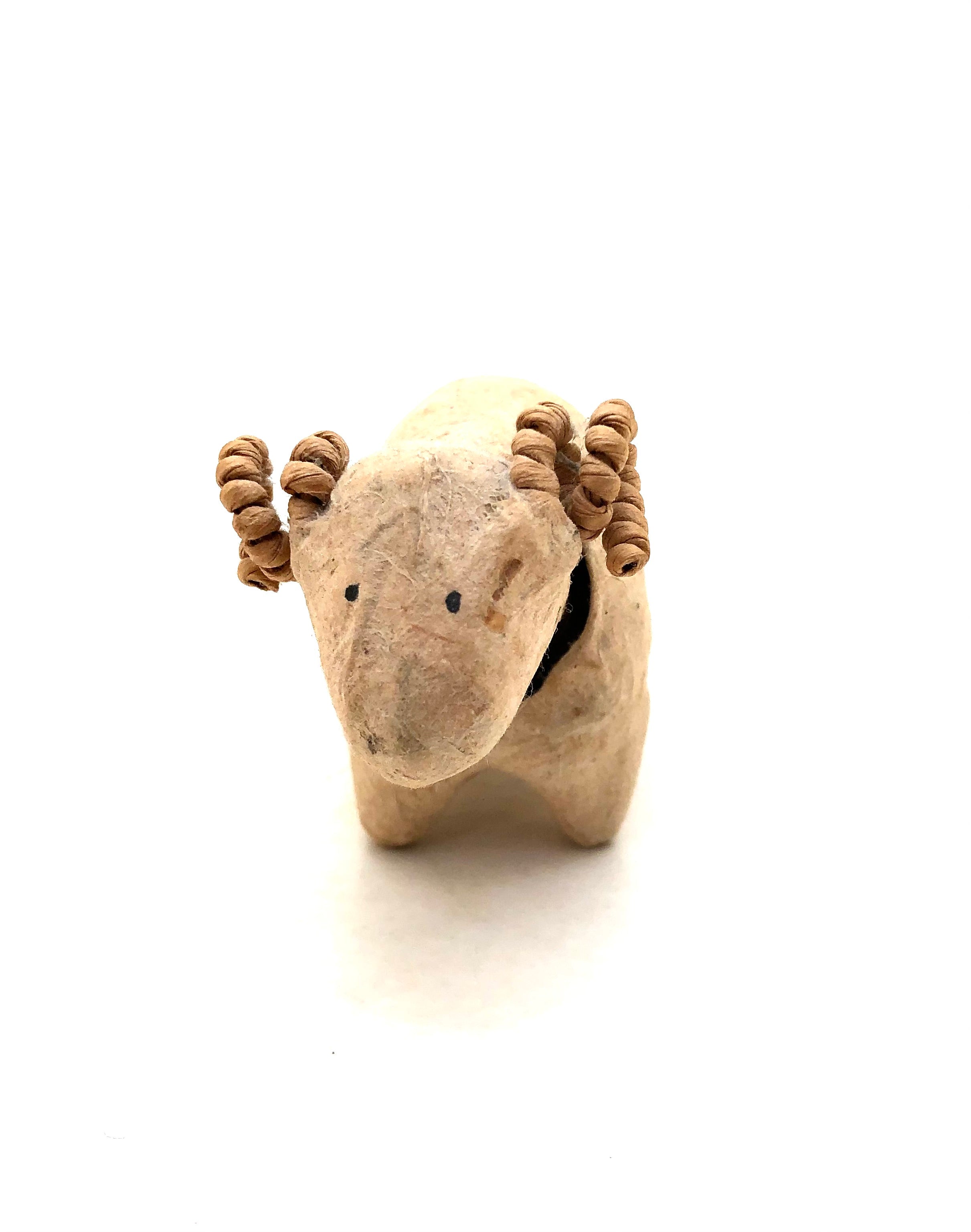 Vintage Japanese Hitsuji | Zodiac Papier-mâché Bobble Head Folk Art Figure