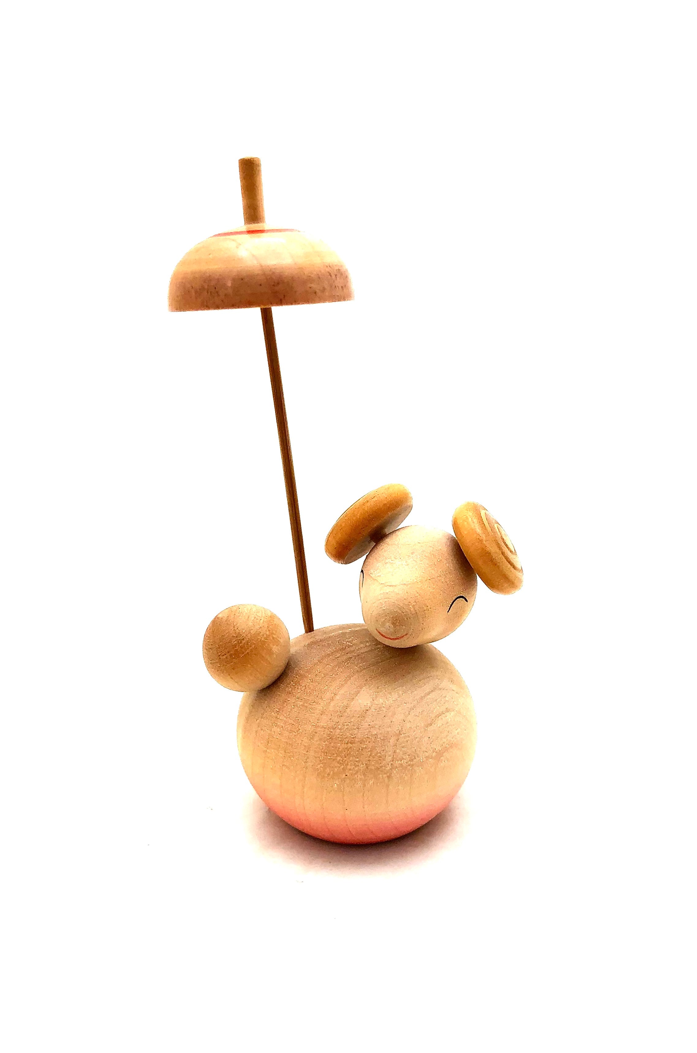 Vintage Japanese Spinning Sheep (Hitsuji) Koma | Wood Spinning top by Fukushima, Tomotsu