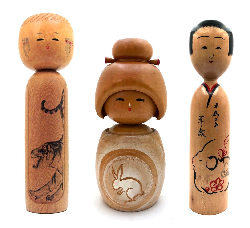 Zodiac Animals in Japanese Folklore: Kokeshi and Wood Carvings