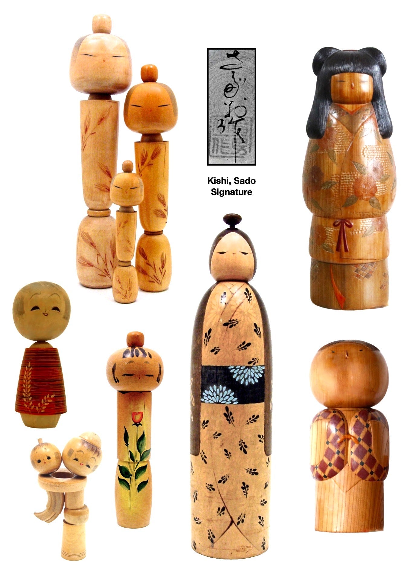 Creative sosaku Kokeshi Doll by Masae Fujikawa factory 