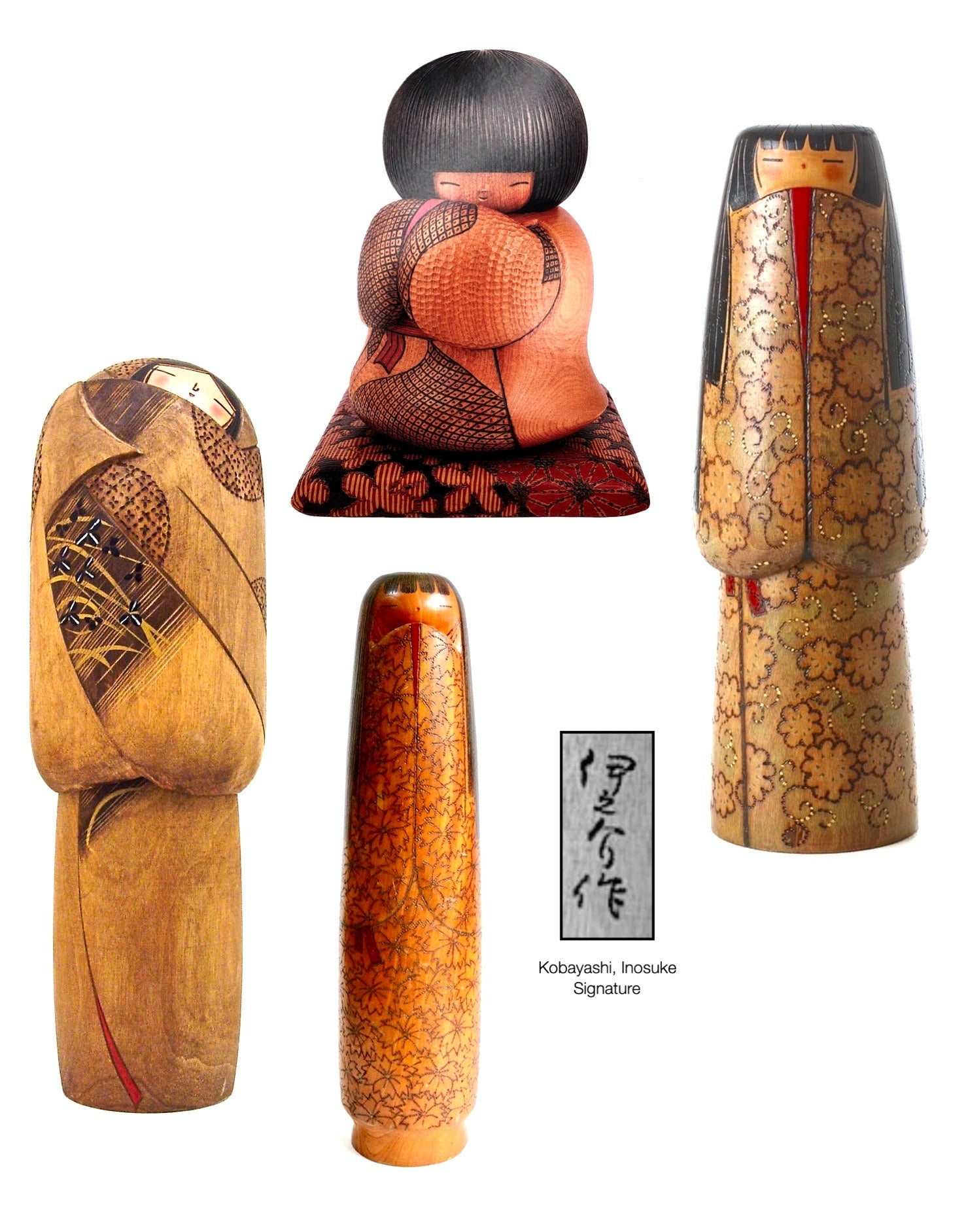 Inosuke Kobayashi Kokeshi Dolls