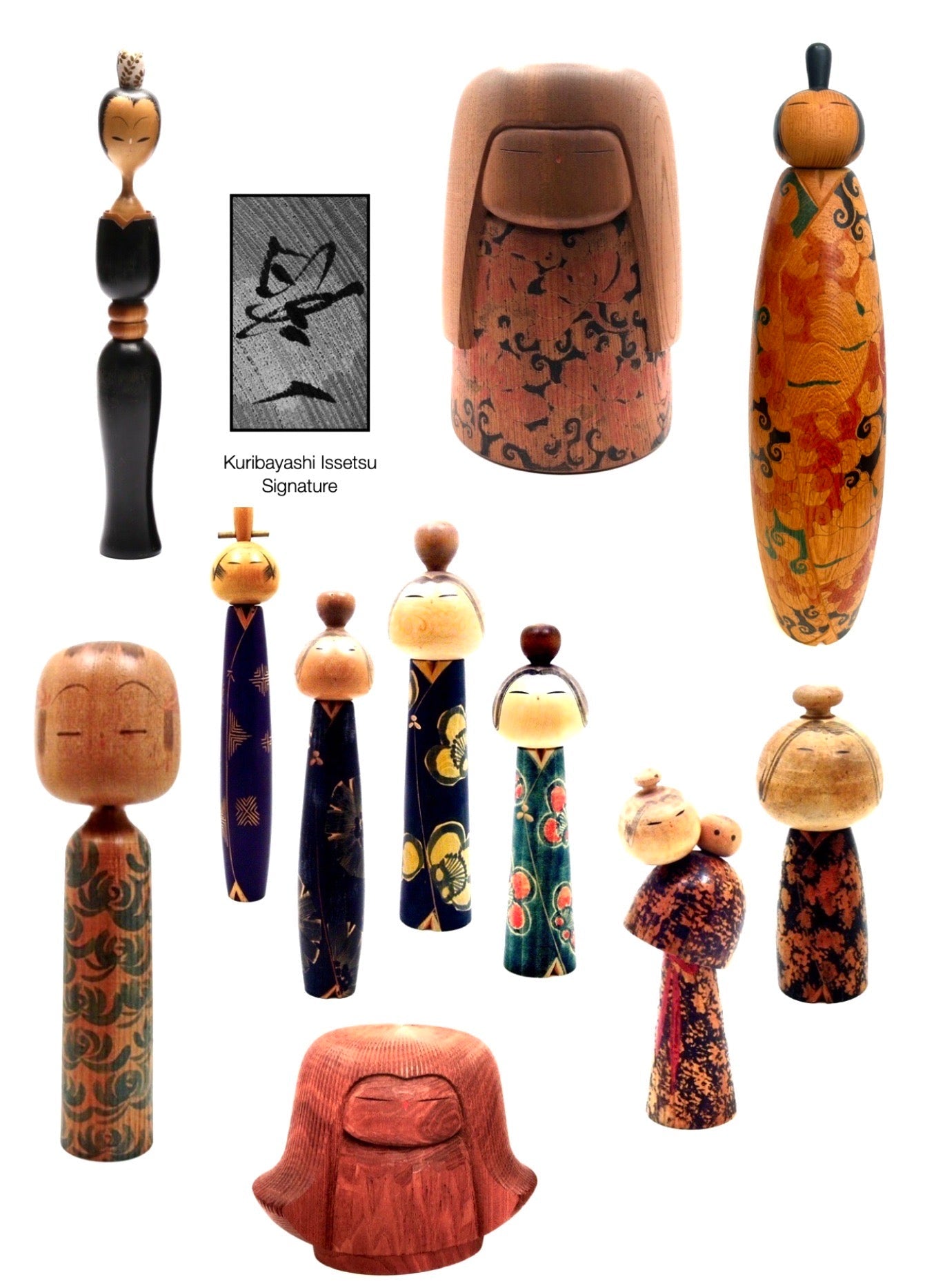 Issetsu Kuribayashi Kokeshi Dolls