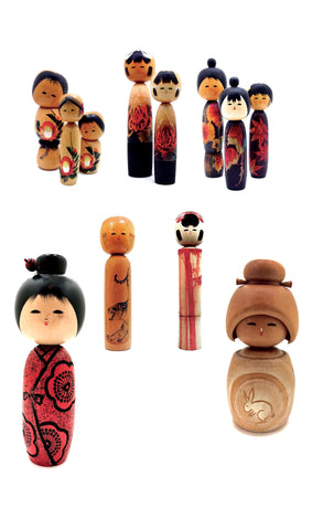 Kouson Sato Komura Kokeshi Dolls