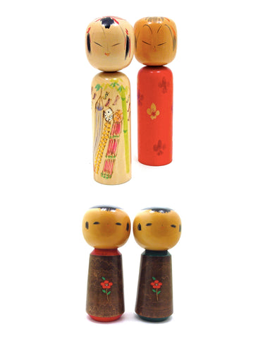 Takahashi Akinori Sosaku vintage kokeshi dolls