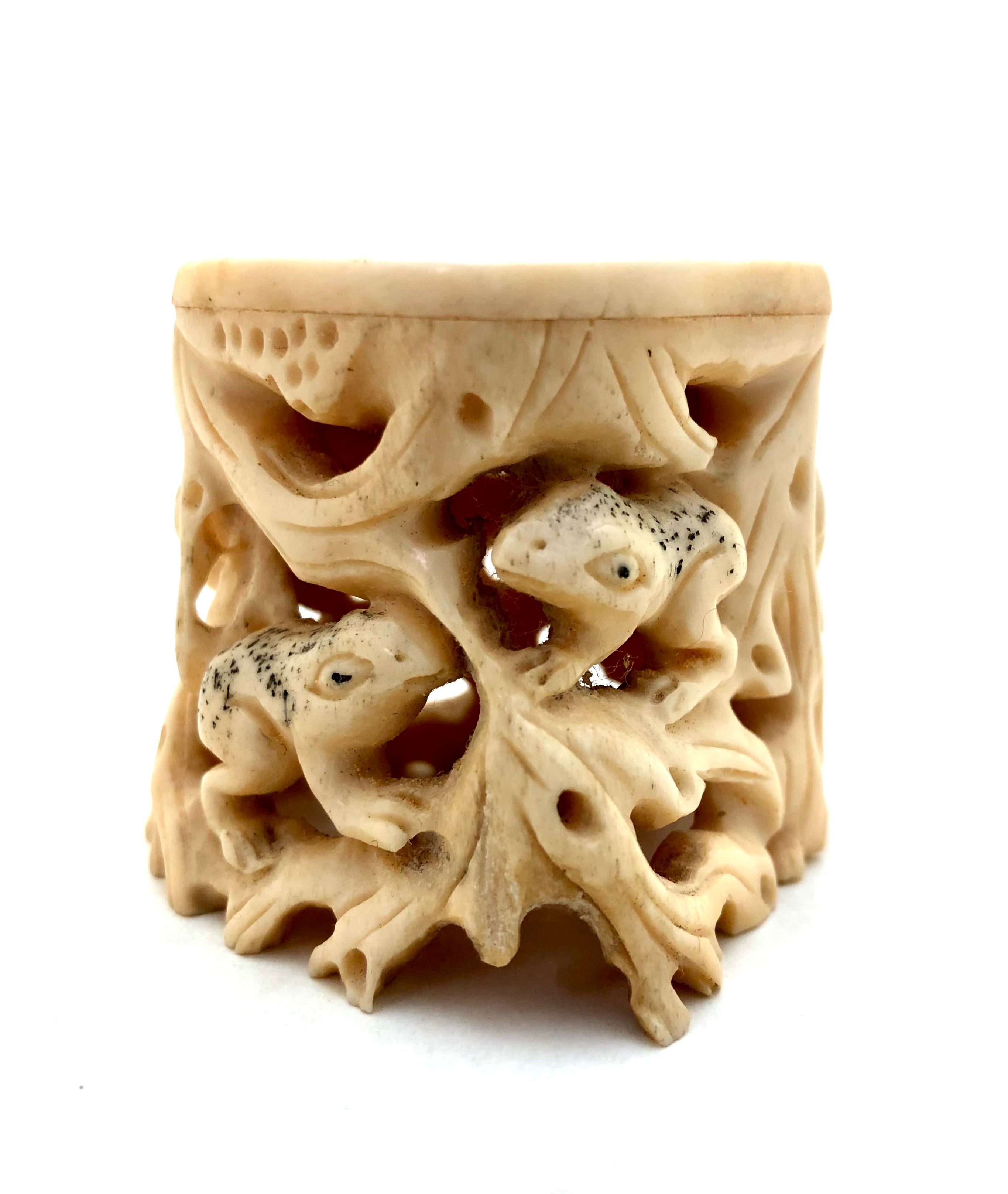 Antique Chinese Carved Ivory Miniature Root Stand