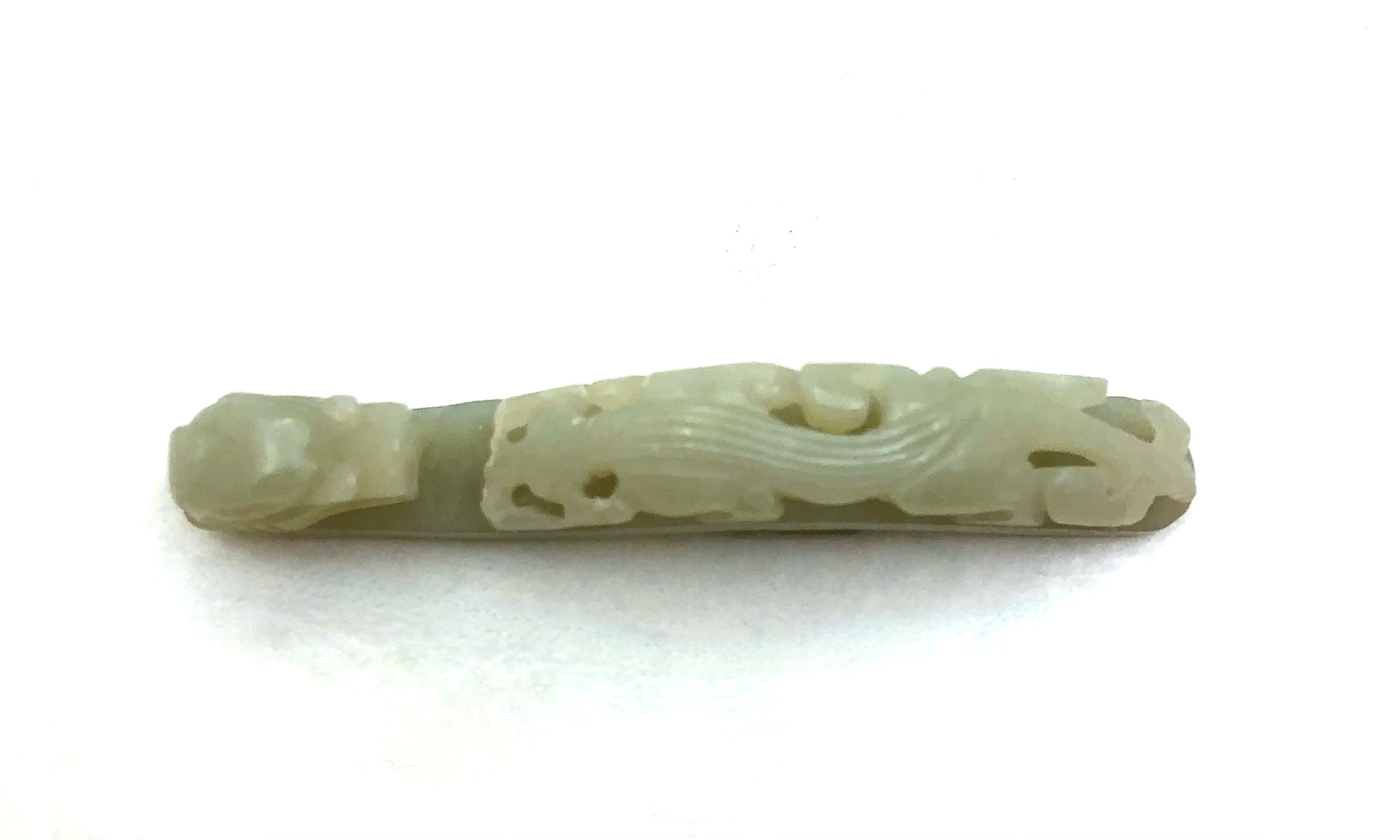 Antique Chinese Jade "Dragon" Belt Buckle | Garment Hook