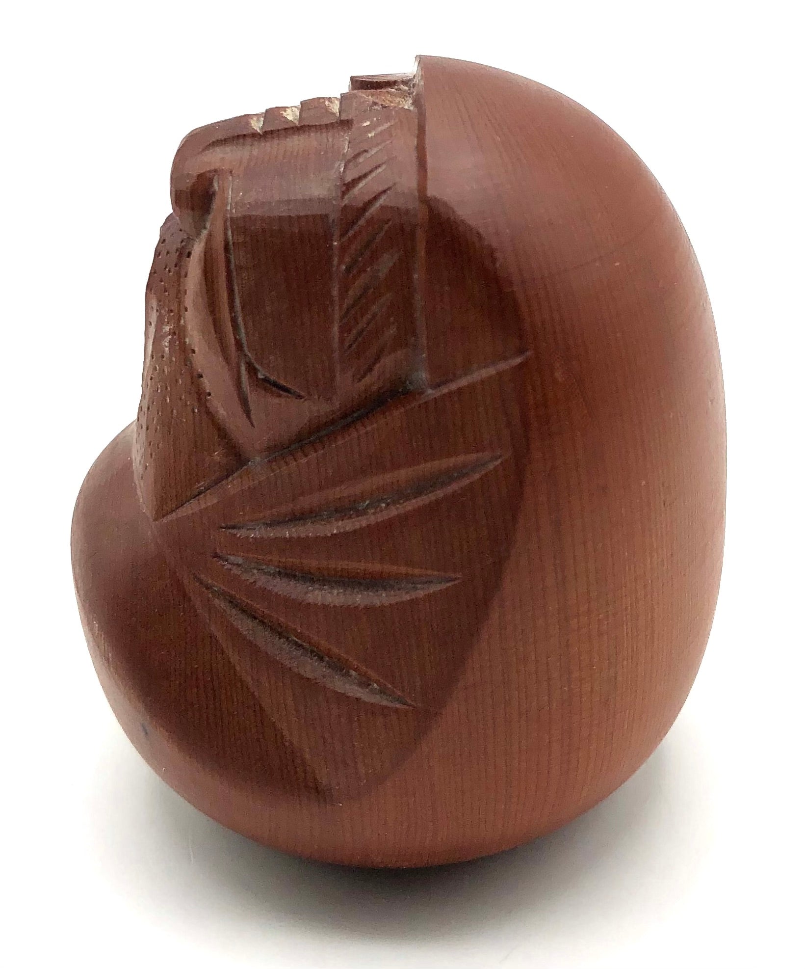 Antique Wood Akubi, Daruma  Yawning Carving | Shaka Akubi - アクビ