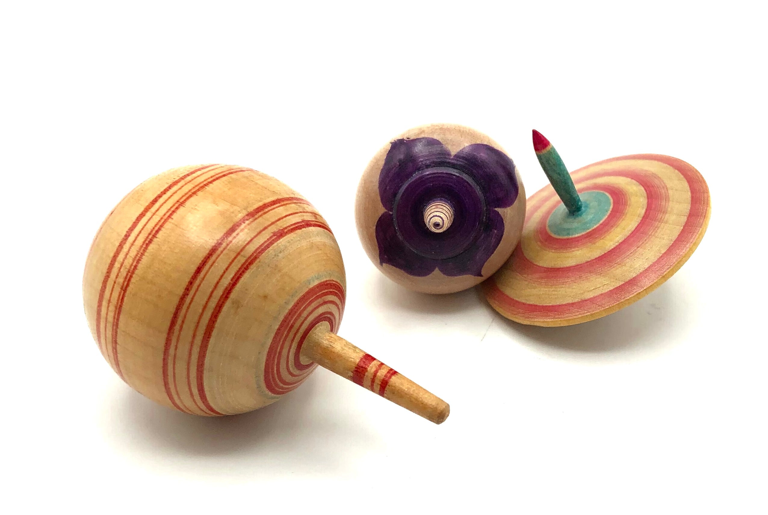 Contemporary Japanese Koma Spinning Tops