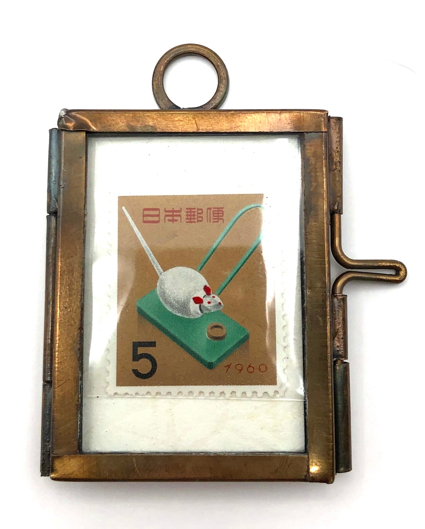 Vintage, Traditional, RARE Wooden Mechanical Toy: “Komekui Nezumi” | Rice-Eating Mouse with Stamp