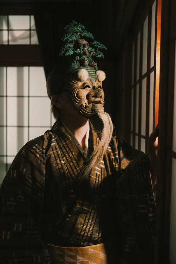 Japanese Antique Ivory Netsuke Carving of Okina | Shosai Tsuda