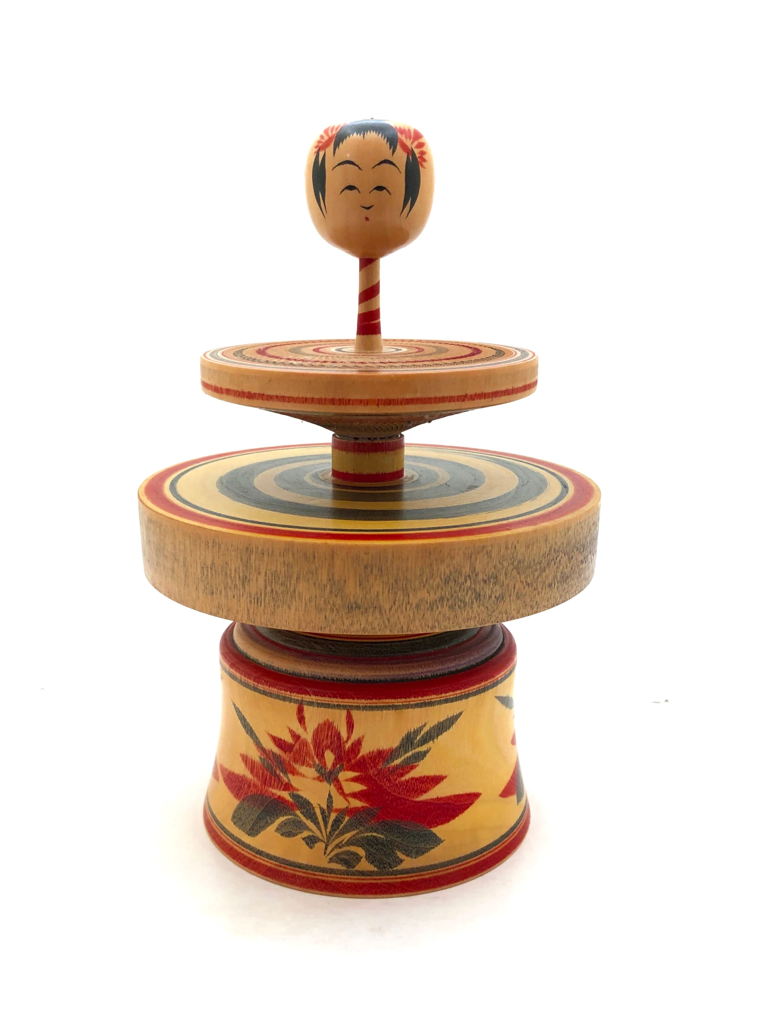 Traditional Japanese Vintage Narugo Spinning Top | Koma Competition Award by Katakura, Tomio