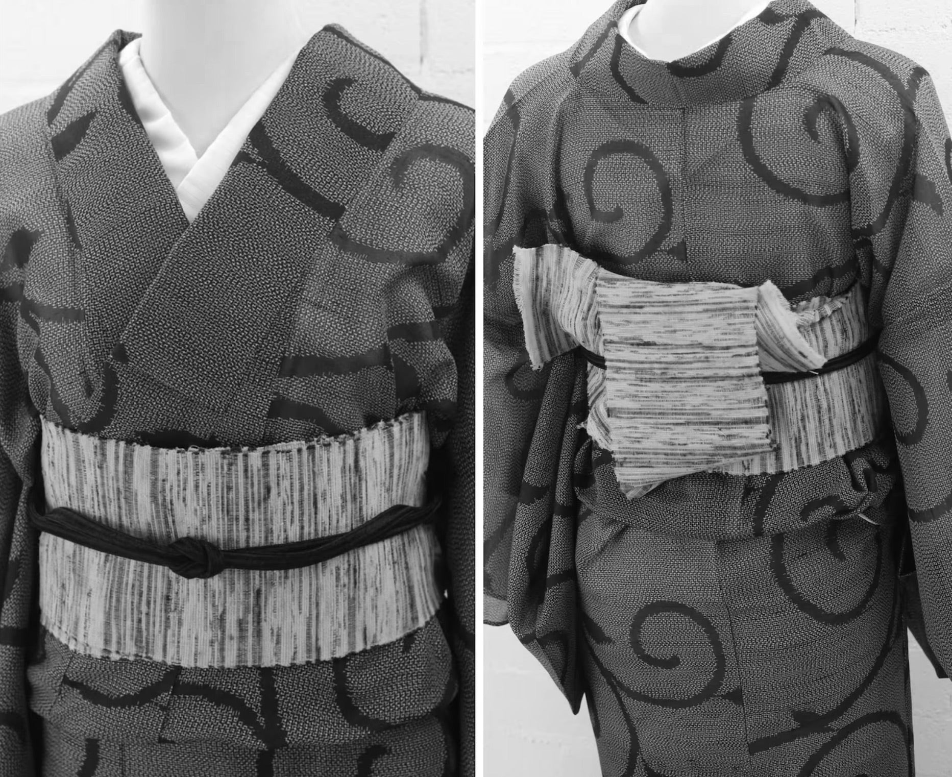 Vintage Japanese Sakiori Hanhaba Obi | Rustic Traditional Kimono Sash