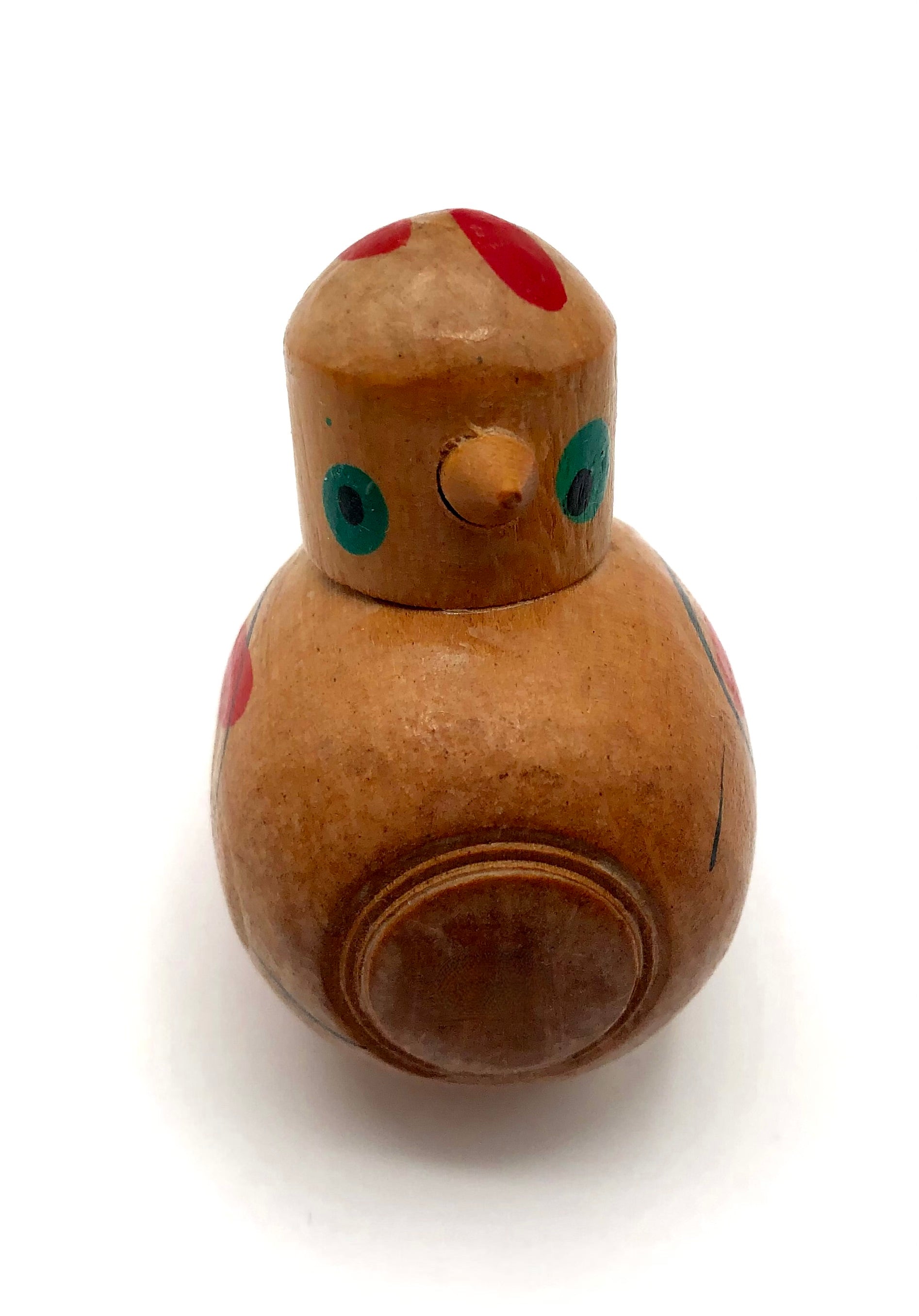 Vintage Japanese American Hand-Carved Wood Bird Whistle