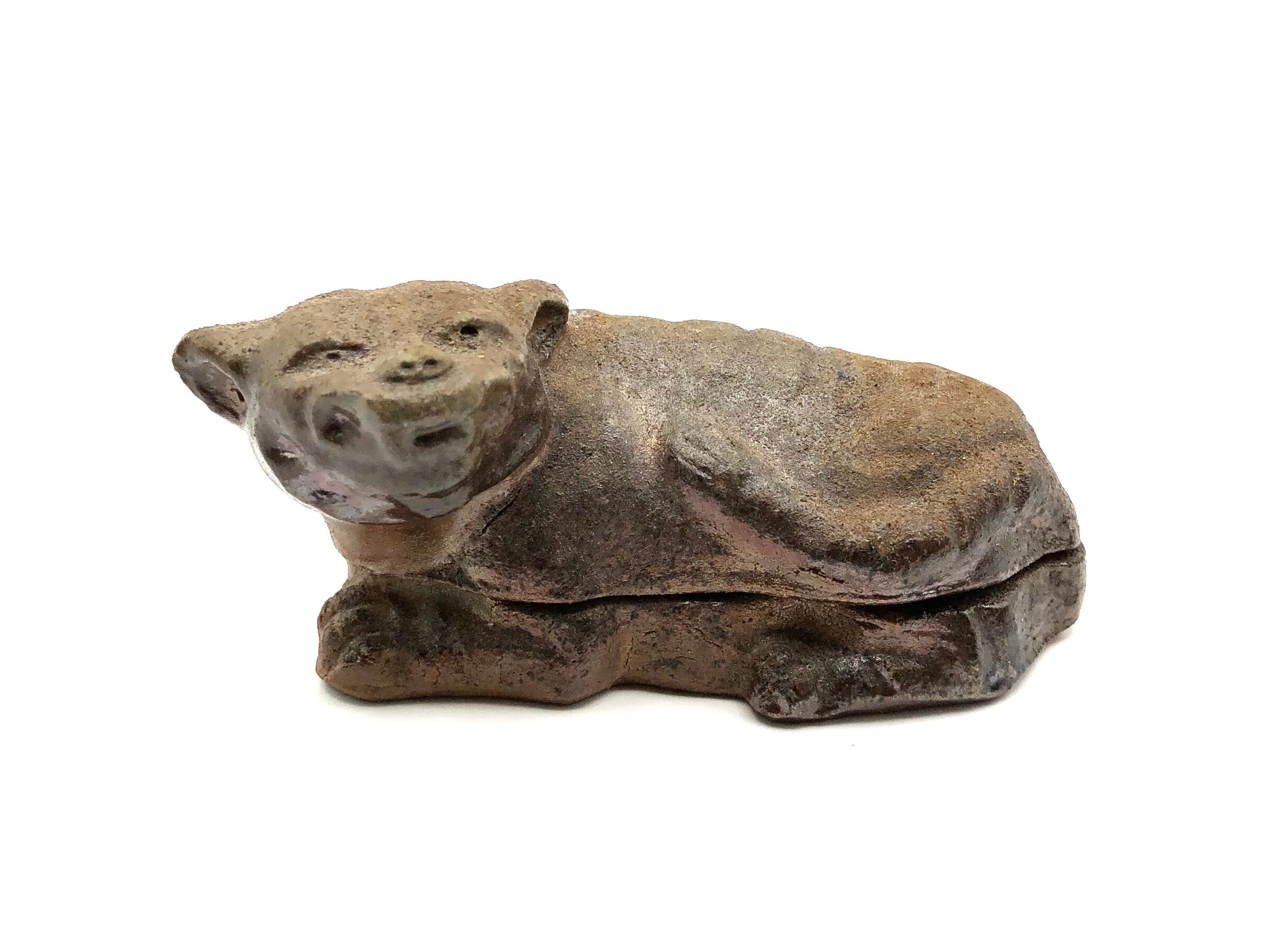 Vintage Japanese Kogo Bizen-ware Komainu Dog | Gorobe-gama Kiln