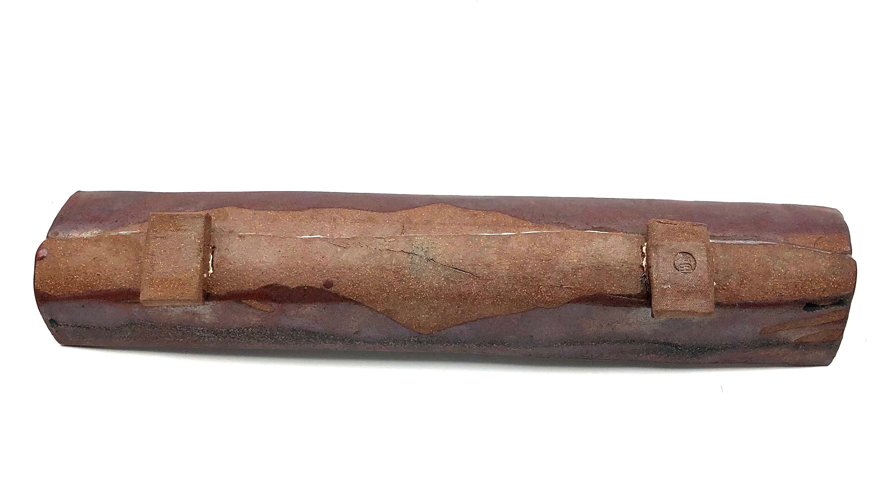 Vintage Japanese Iga-yaki Rectangular Concave Tray entitled: “Dragon Spirit” by Ryusei Arita