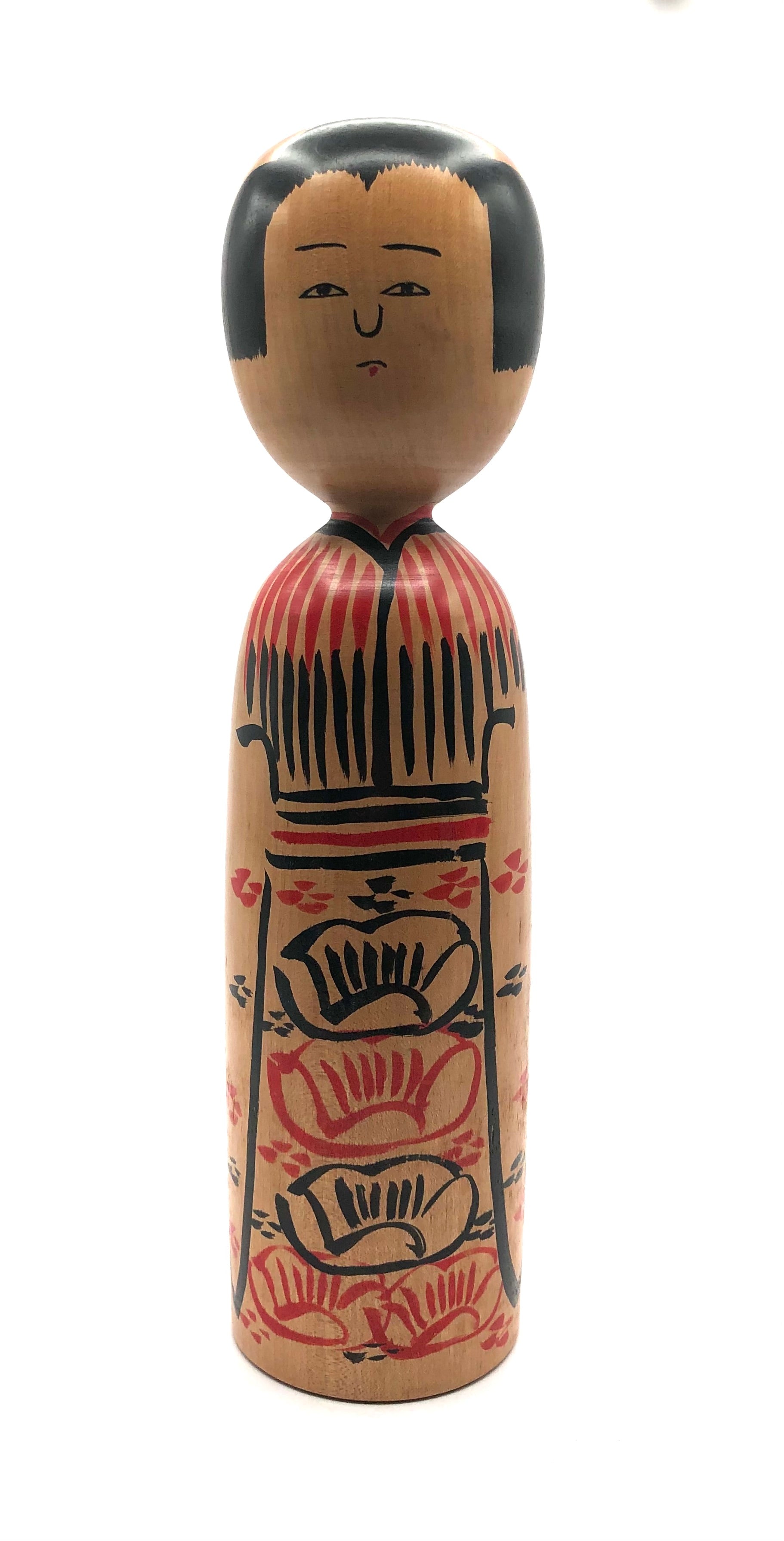 Vintage Japanese Traditional Kijiyama Kokeshi entitled: “Maedare” by Kyutaro, Ogura (1906-1998)