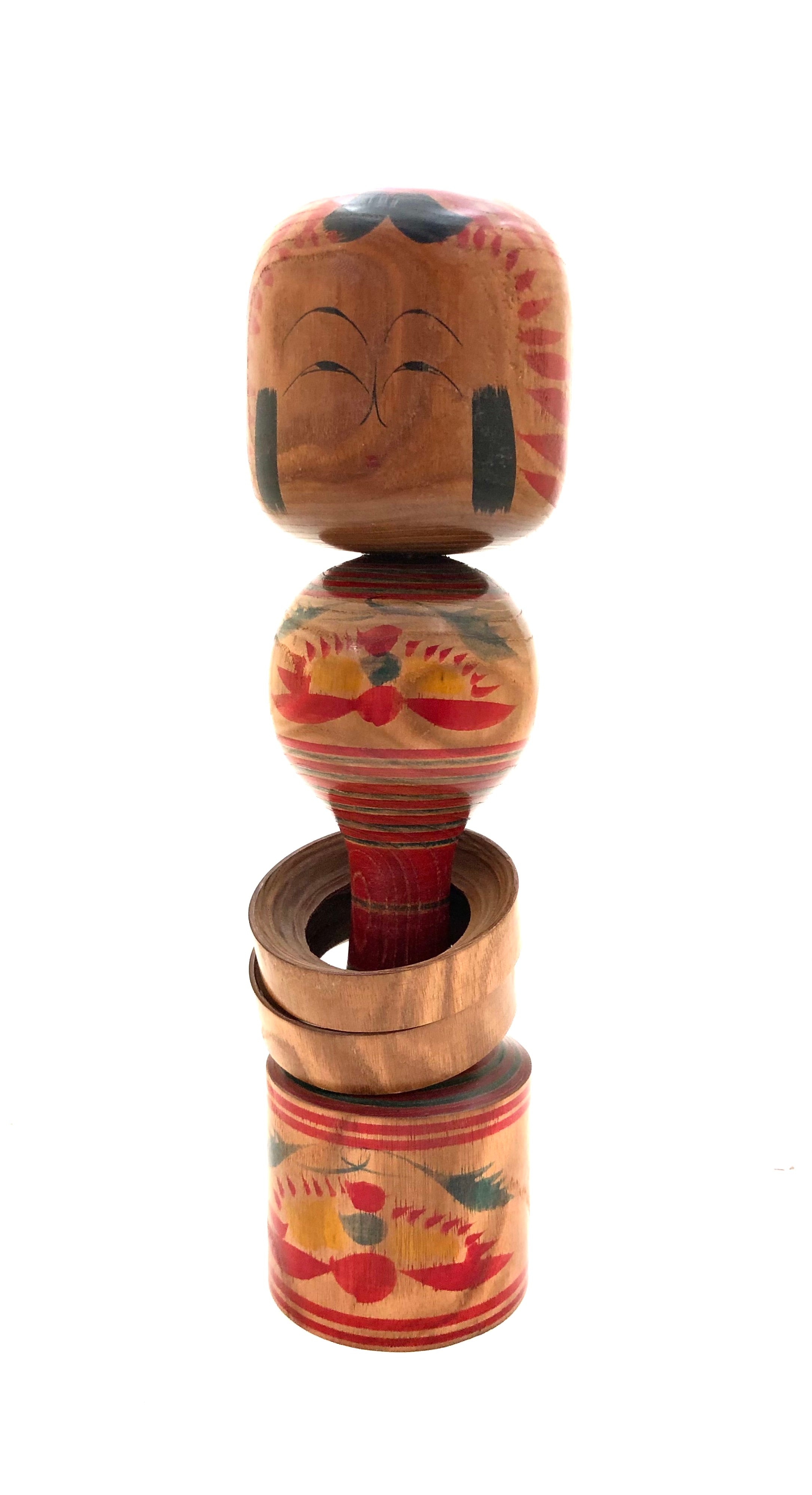 Vintage Japanese Traditional Tougatta Kokeshi by Nagao, Masayoshi