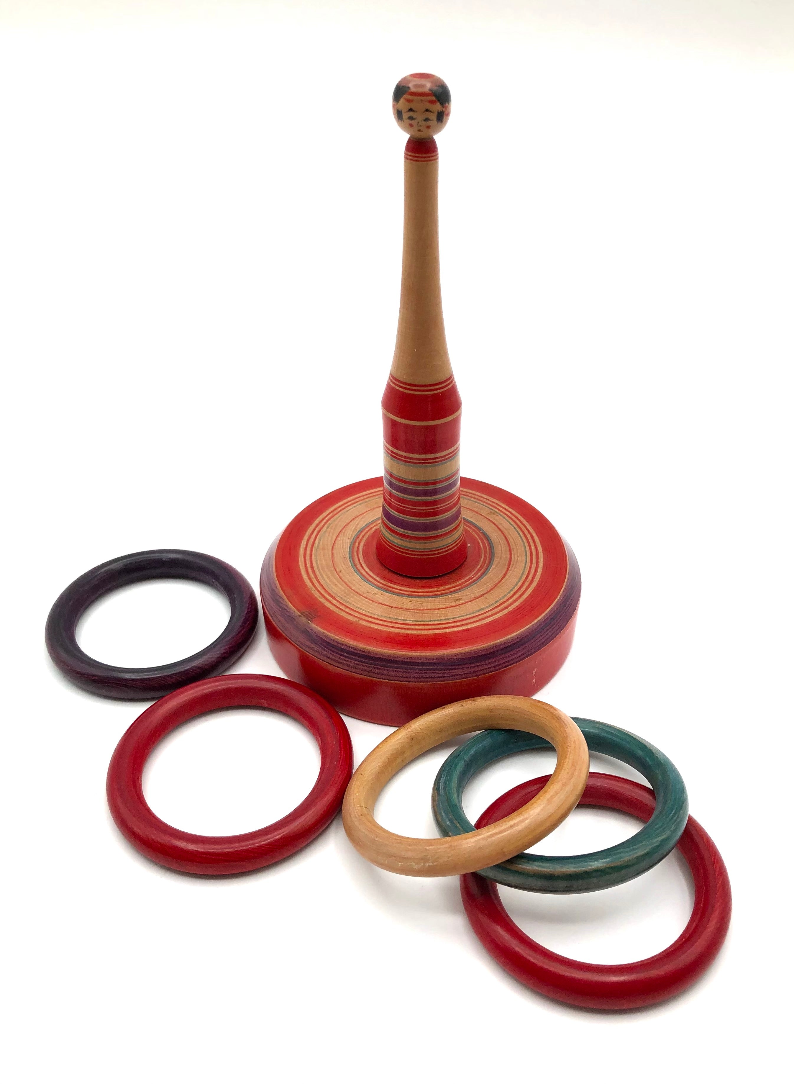 Vintage Japanese Yajirou Family ‘Ring Toss’ Toy by Oizumi, Kiyomi (1936-1980)