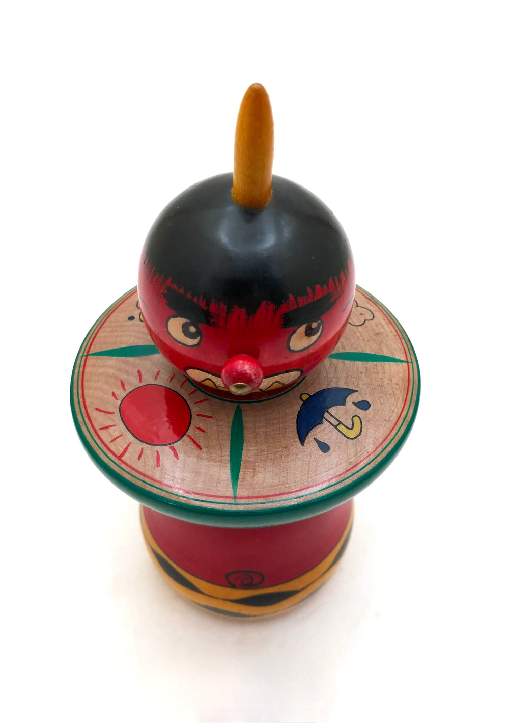 Vintage Japanese “Thunder God” Spinning Top | Raijin Dice Kaminaru, Sa