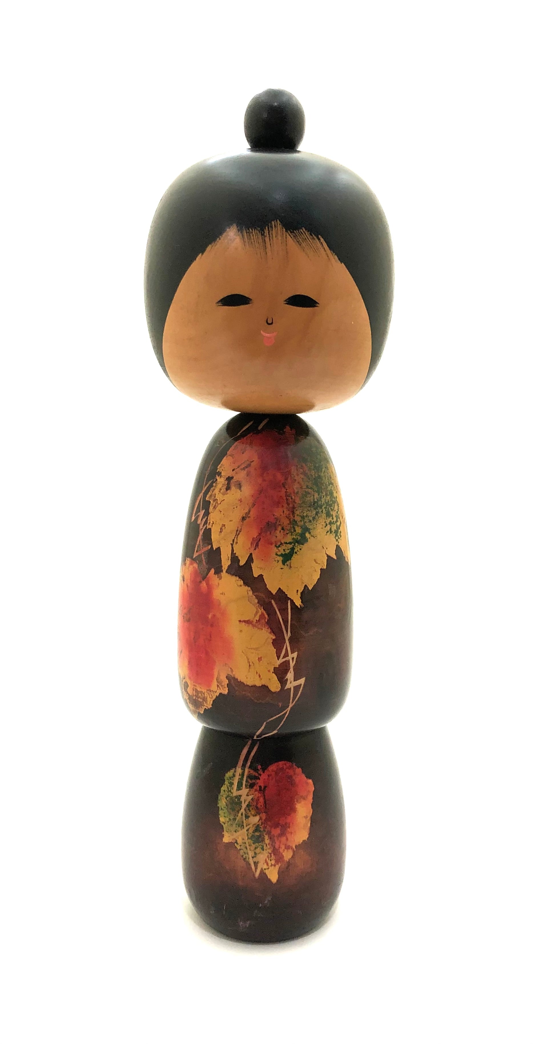 Vintage Japanese  Sosaku Kokeshi entitled: “Aki | Autumn” by Sato, Kouson (A.K.A . Kimura)