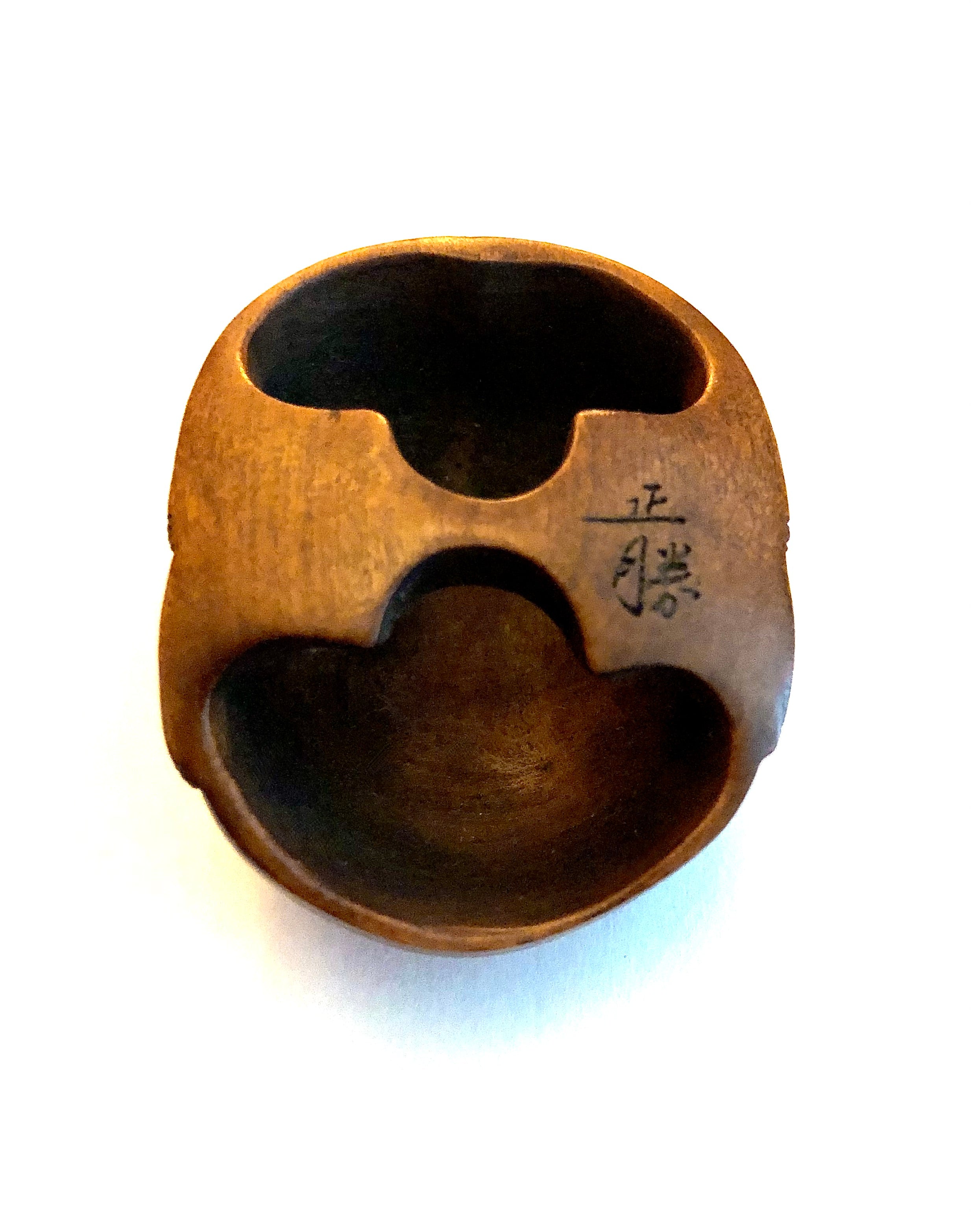 Antique Japanese Meiji Boxwood Mennetsuke Netsuke of Otafuku