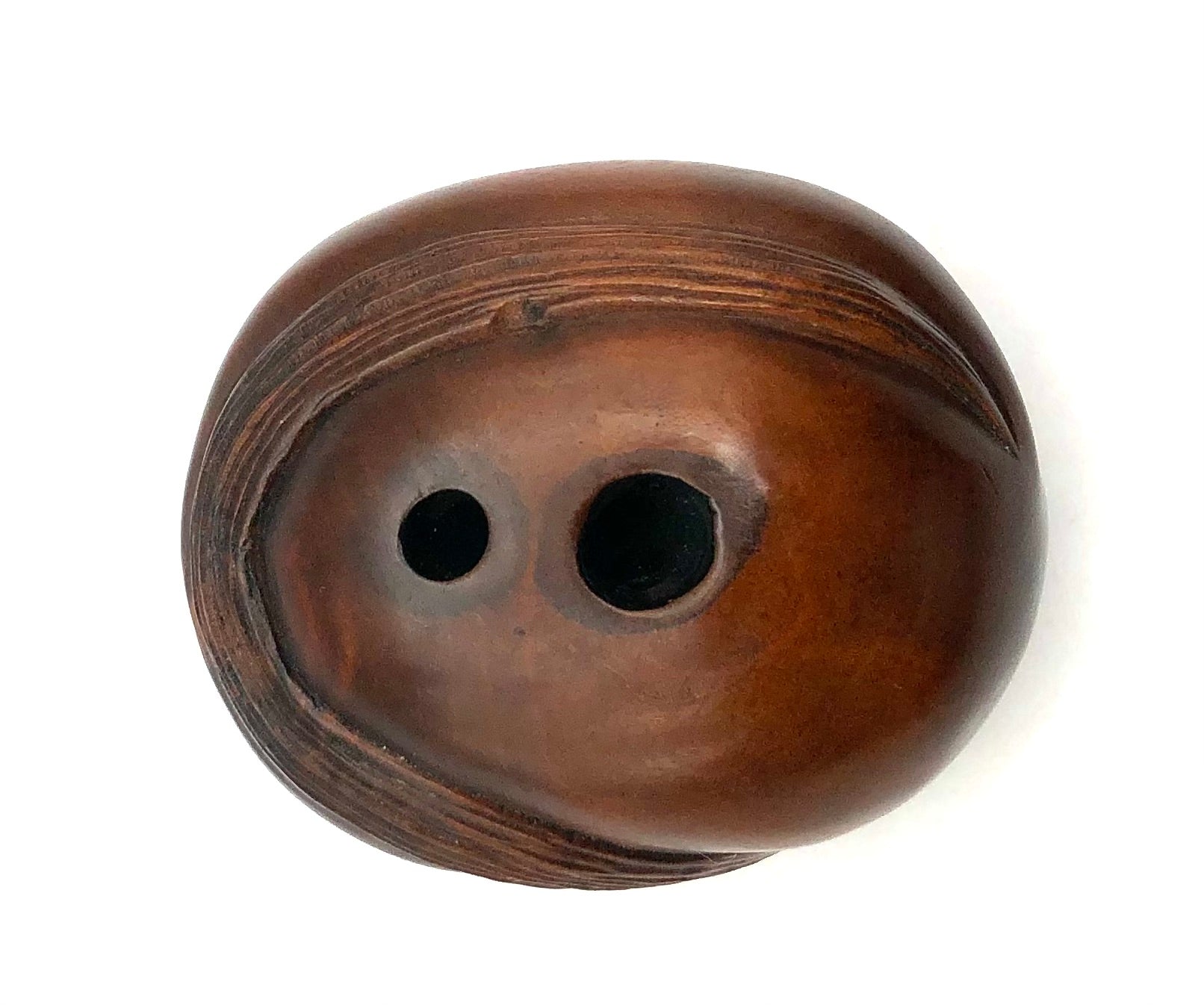 Antique Japanese RARE Boxwood Netsuke, Character of Daruma (Bodhidharma)