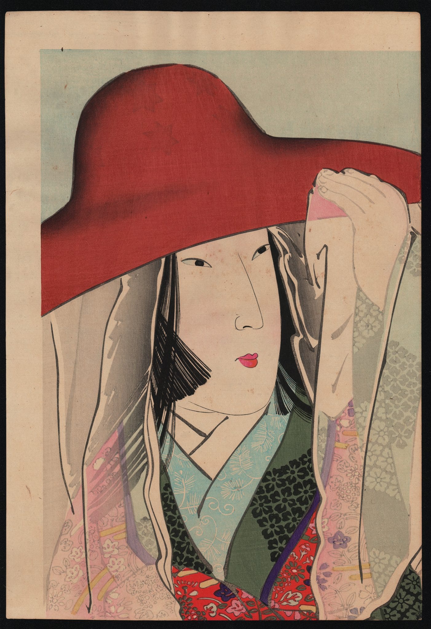 Vintage Sosaku Kokeshi entitled: “Oshinobi dochu | Traveling Incognito” by Kon, Akira (Seiju)