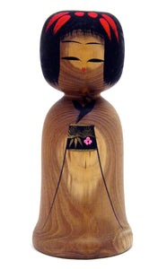 Sosaku Kokeshi by Matagoro, Kiyomi entitled: "Sho-Chiku-Bai | Good Luck"