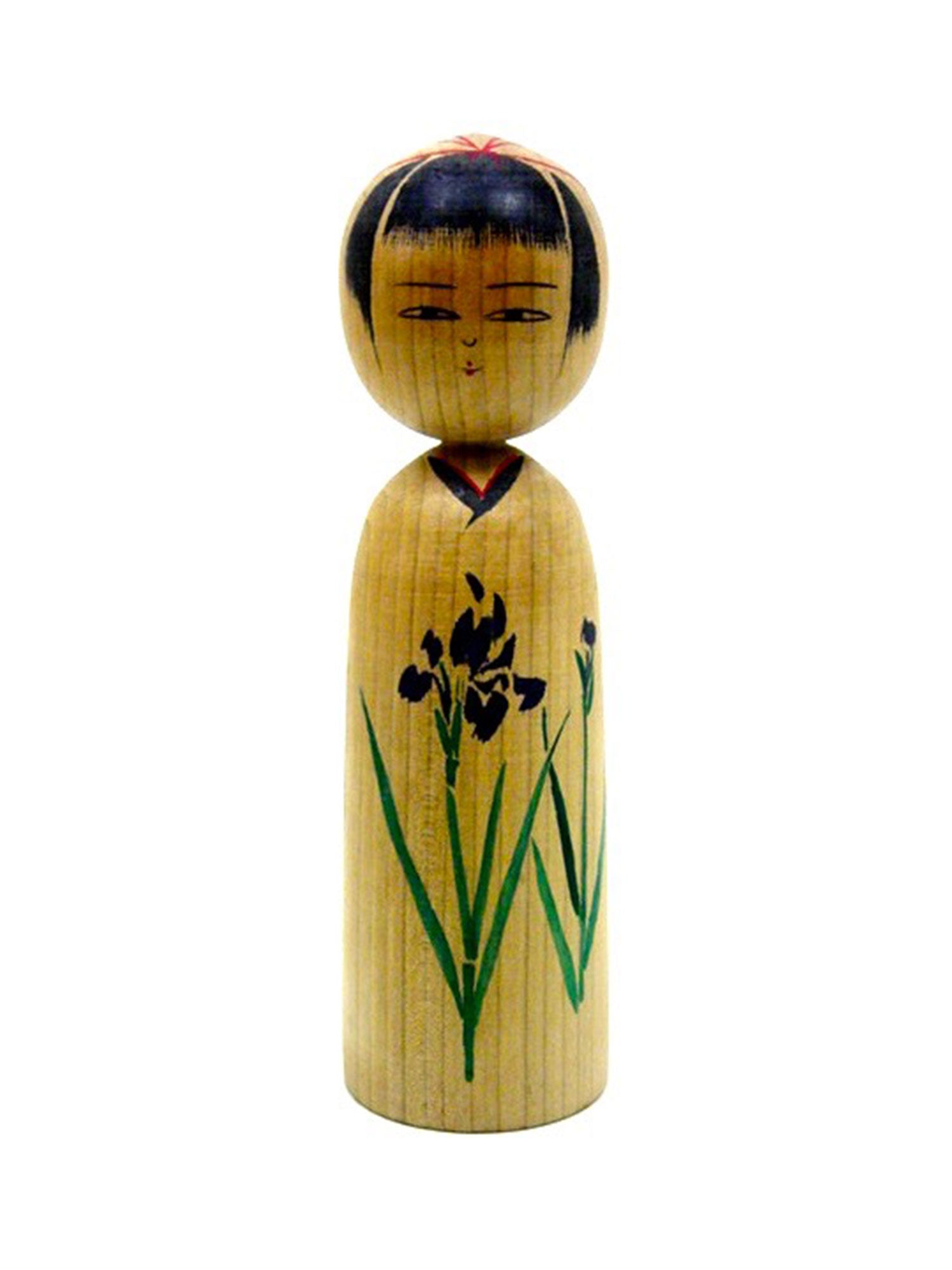 Vintage Sosaku Kokeshi Shibuya Shinraku Blue Iris