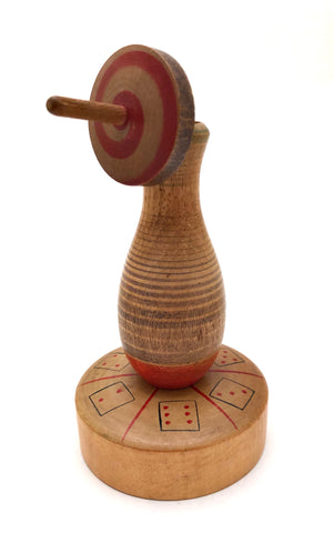 Vintage Japanese Gambling Toy and Spinning Top (Koma) by Mamoru Tsuta