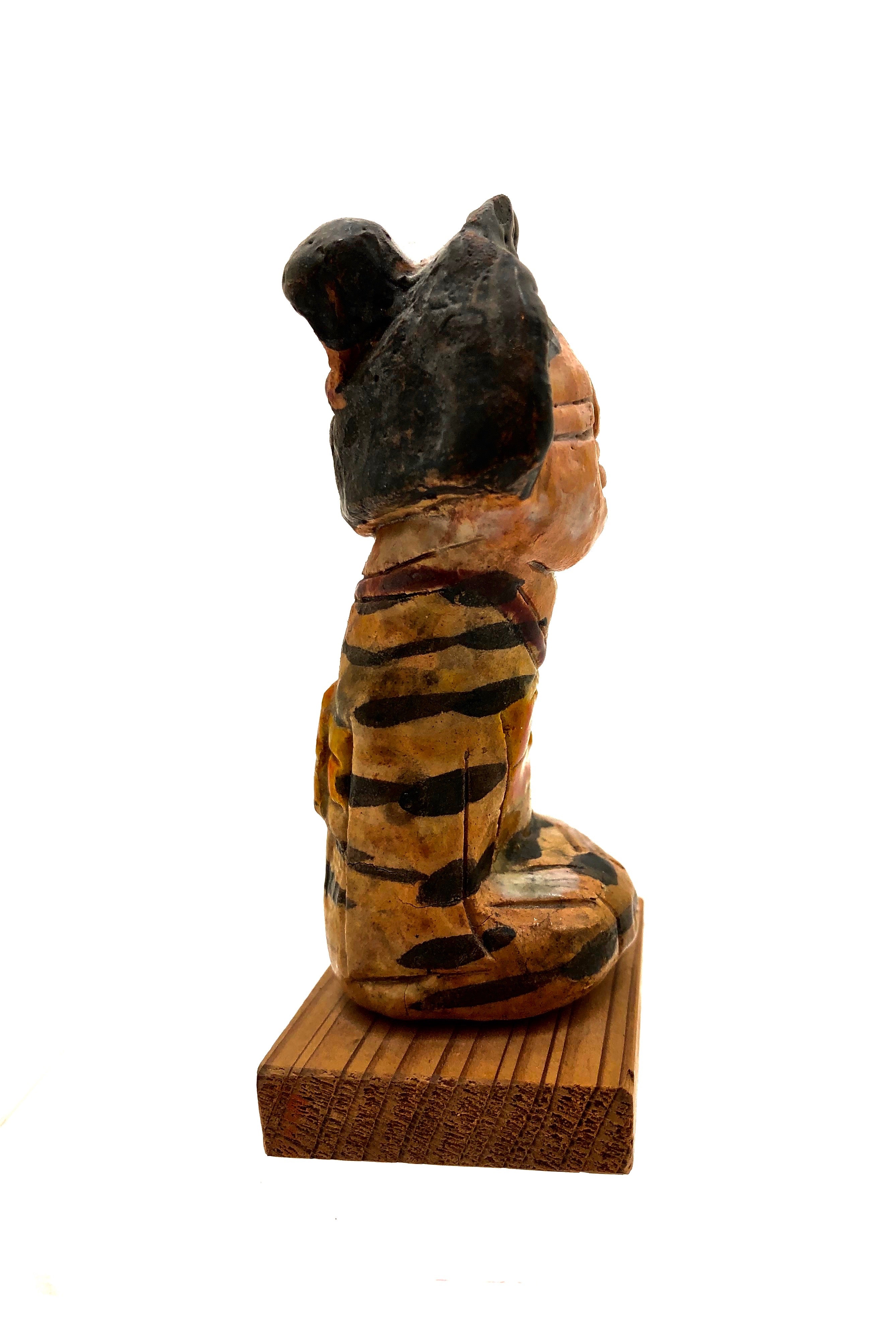 Japanese Contemporary Stoneware Figure of Oshin