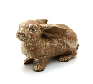 Japanese Seto-ware Hare Stoneware Figure by by Otsu Hosen