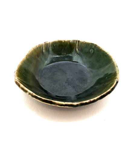 Vintage Japanese Mino/Oribe Yakimono Bowl | Vintage Japanese Tea Kaiseki Mukozuke Serving Piece