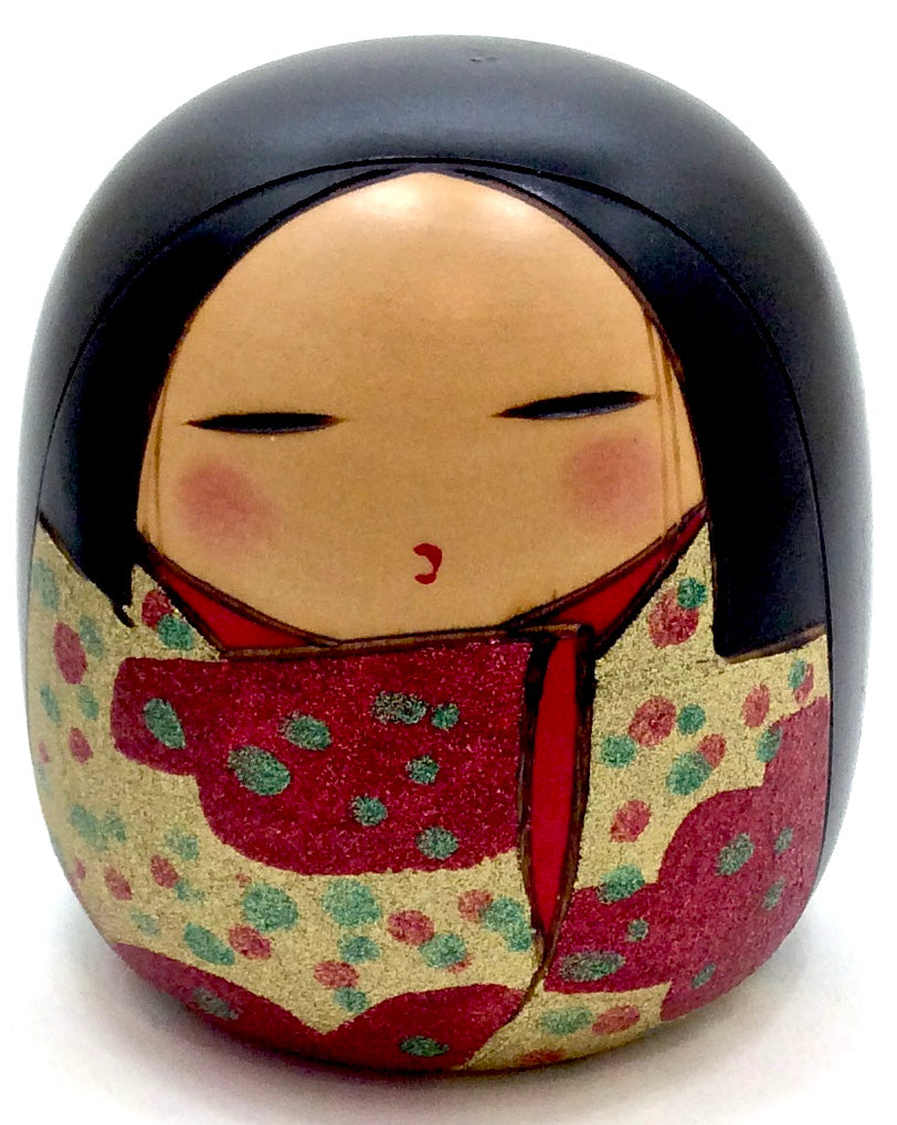 Vintage Sosaku Kokeshi entitled: “Ringokko | Rosy Cheeks” by Sekiguchi, Toa