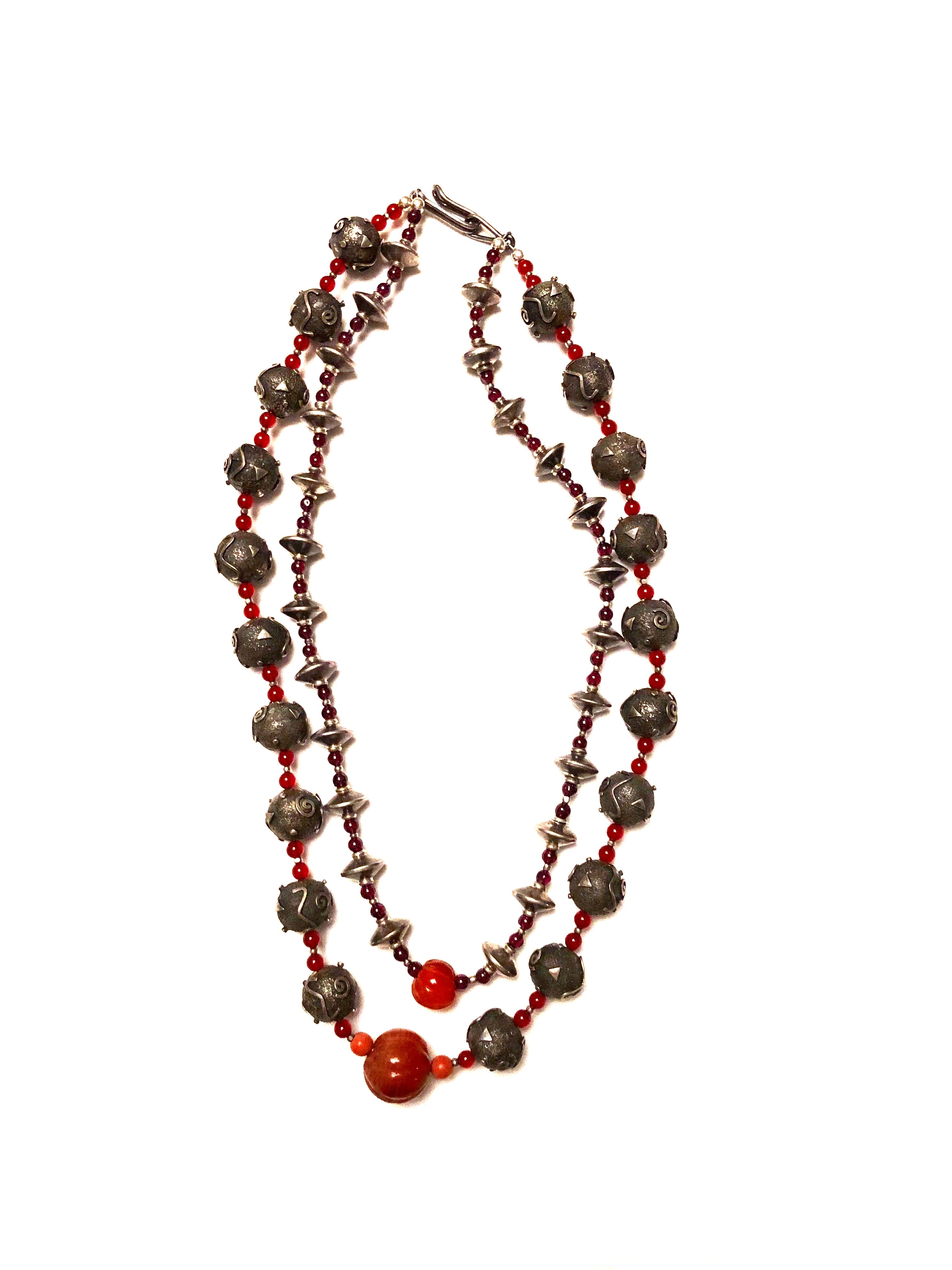 Stering Silver_Carnelian Necklace