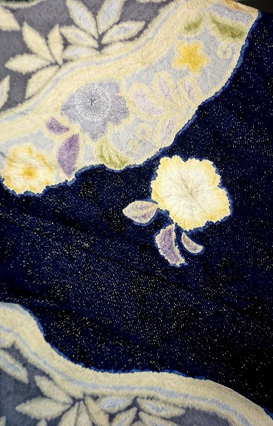 Japanese Vintage Silk and Shibori “FURISODE" Kimono