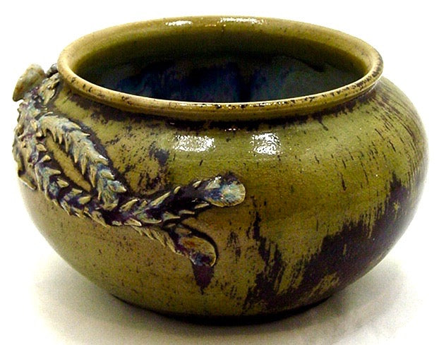 Antique Japanese Sumida-gawa Bowl with a Mythical Phoenix